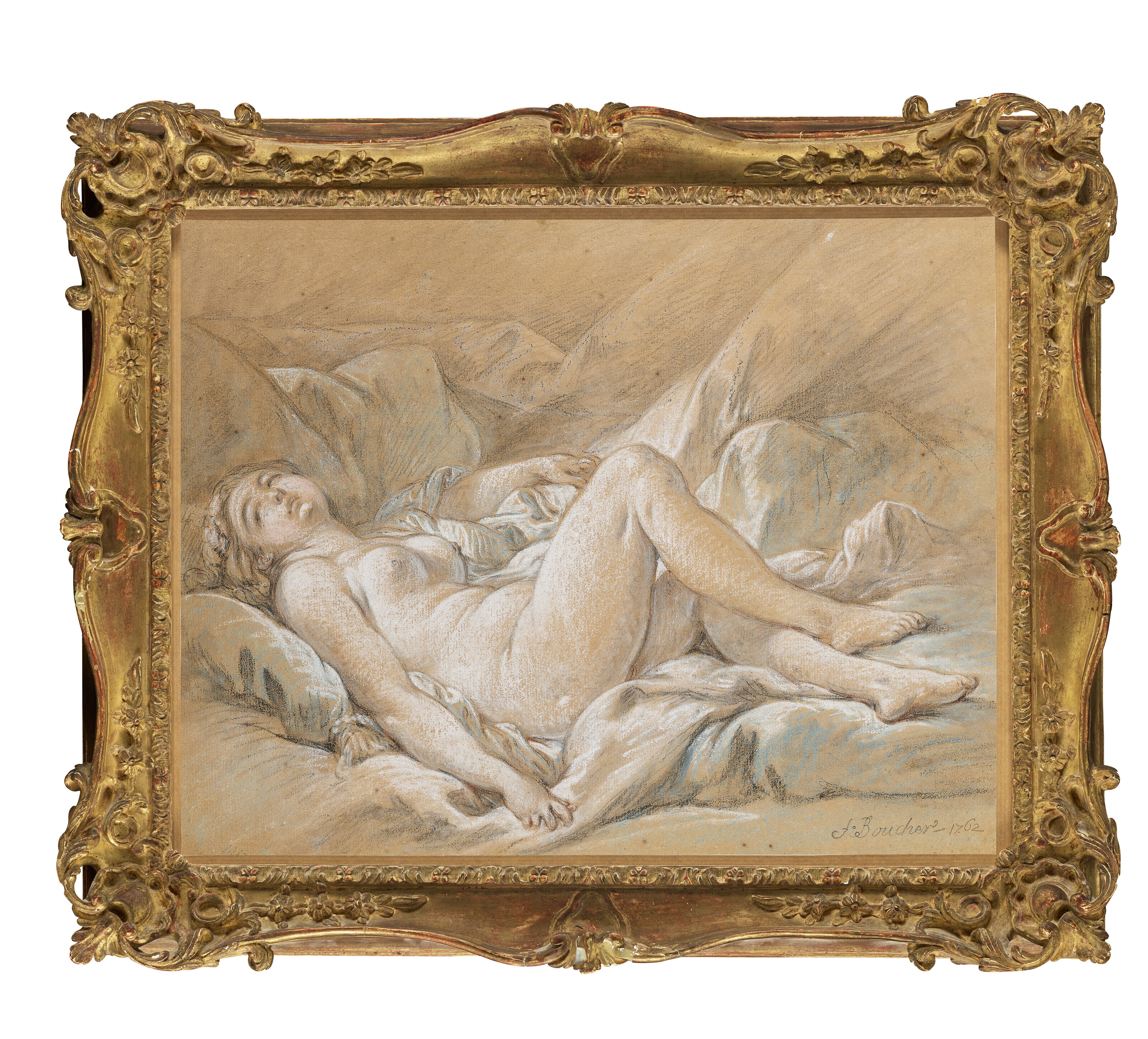 François Boucher — Лежащая на кровати женщина, изображение 2