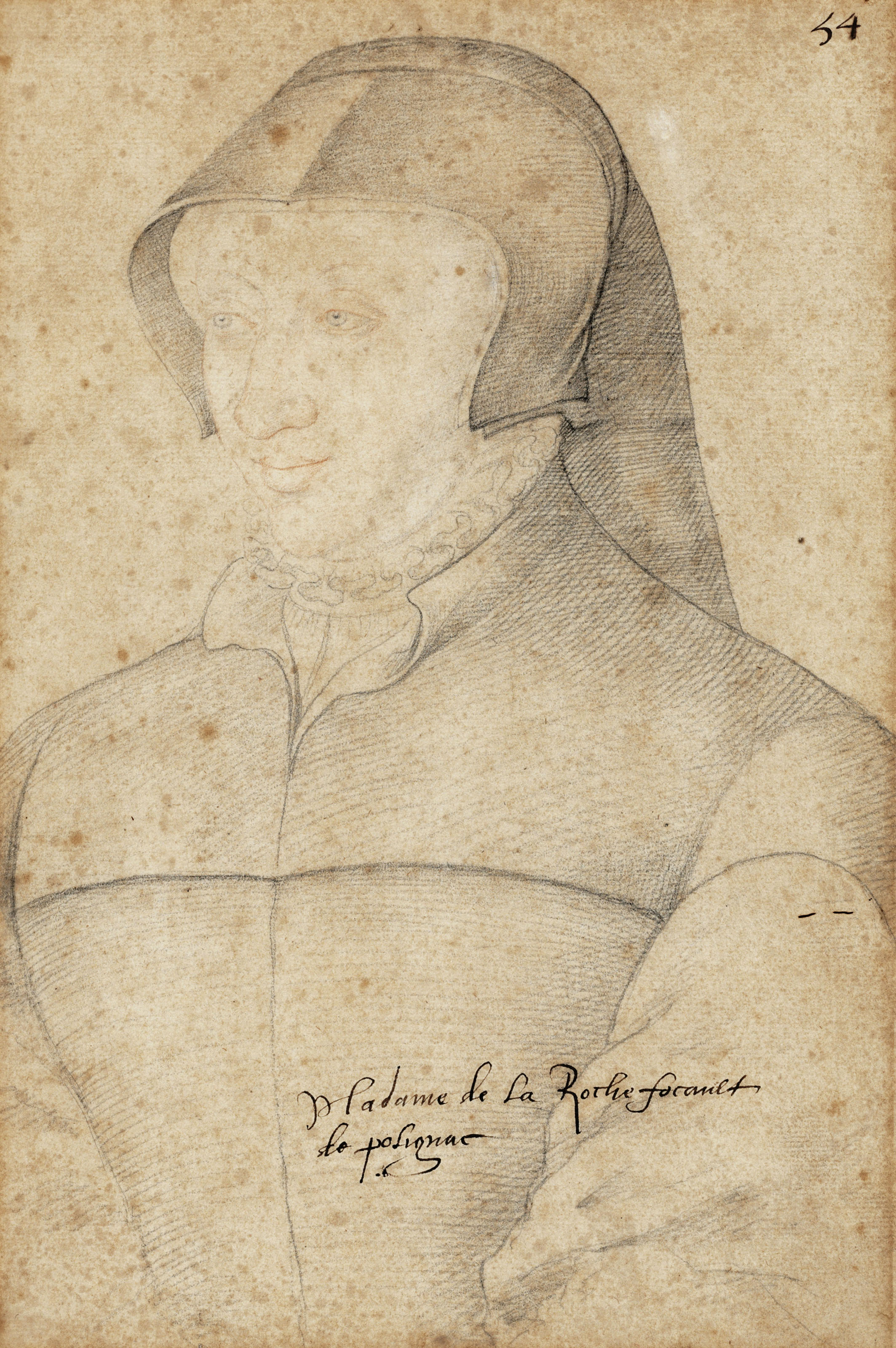 François Clouet — Портрет Анны де Ларошфуко (ок. 1495-1554), во весь рост