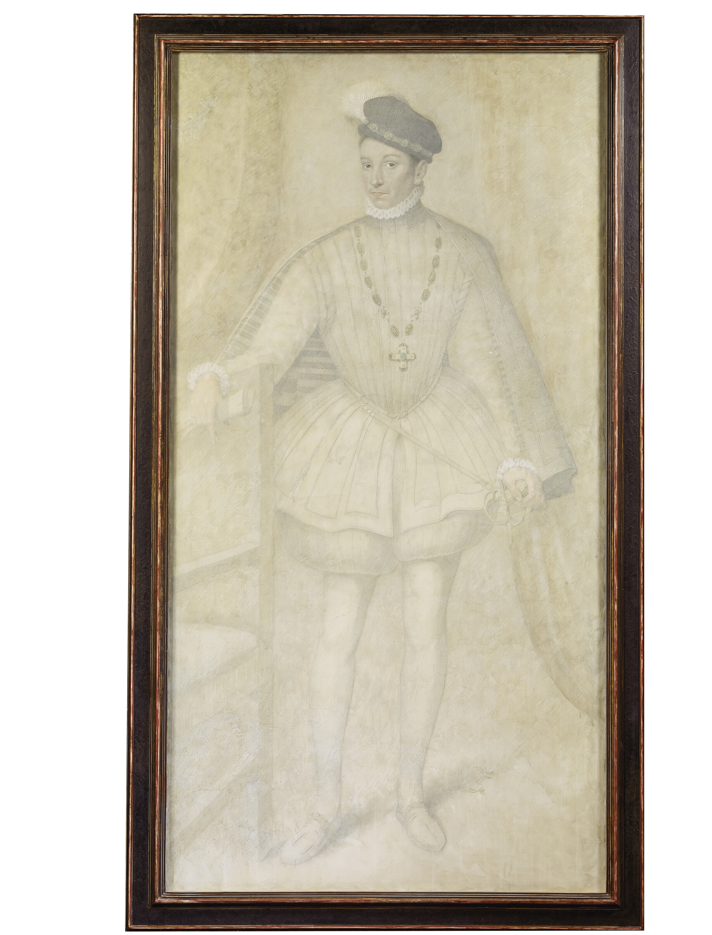 François Clouet — Портрет в пестром платье Карла IX (1550-1574) кисти Франсуа Клуэ