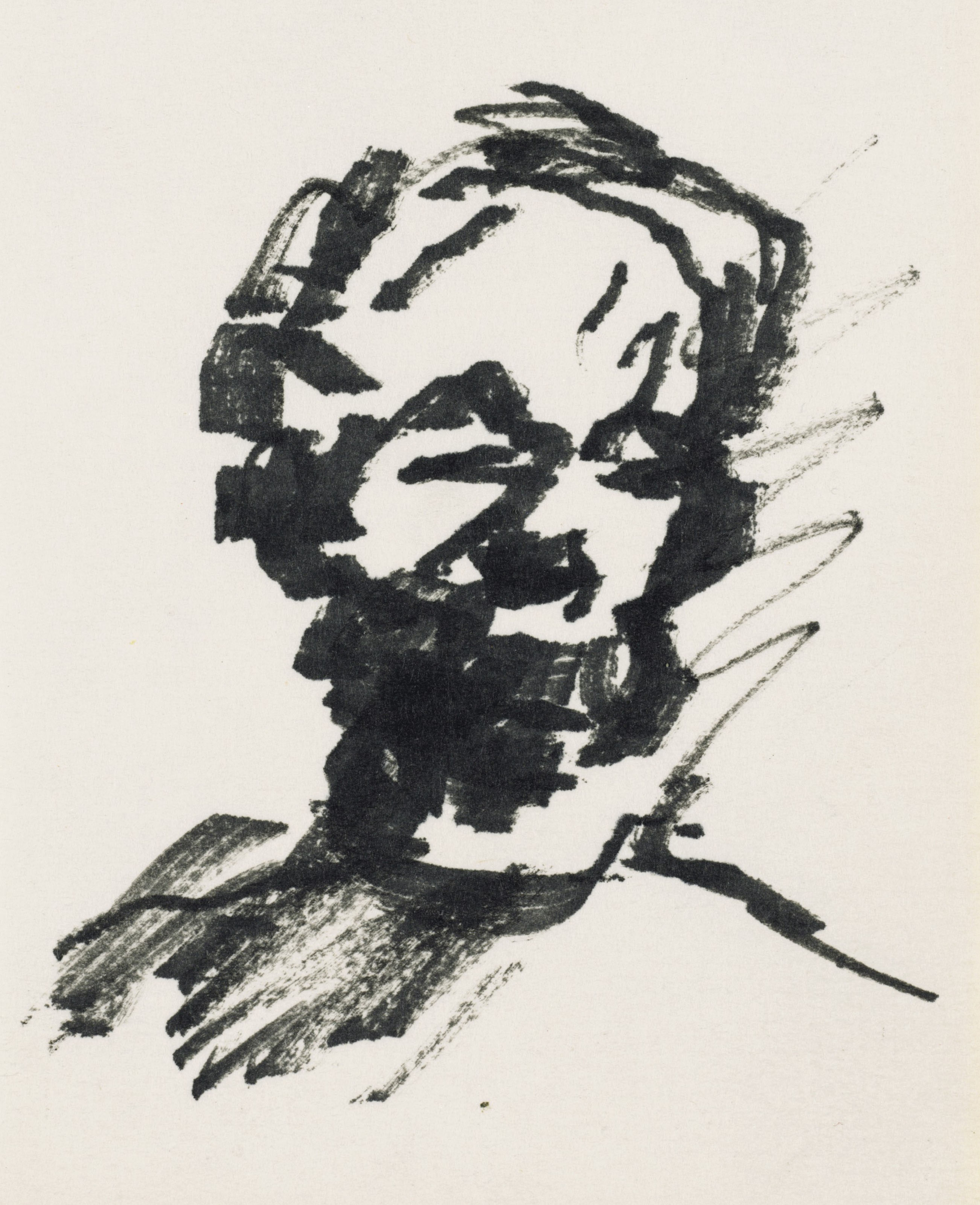 Frank Auerbach — Без названия (автопортрет), изображение 2
