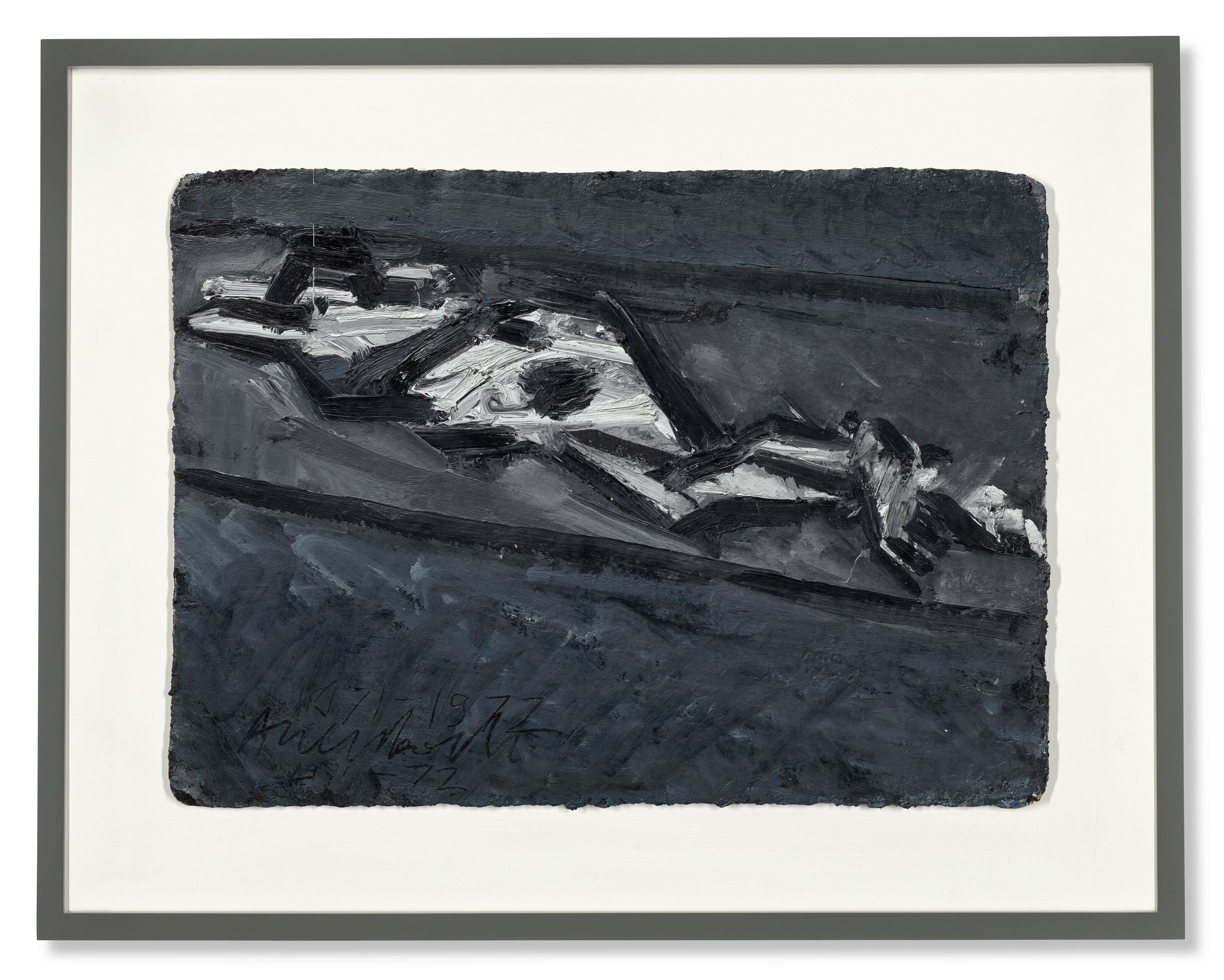 Frank Auerbach — Лежащая фигура, изображение 2