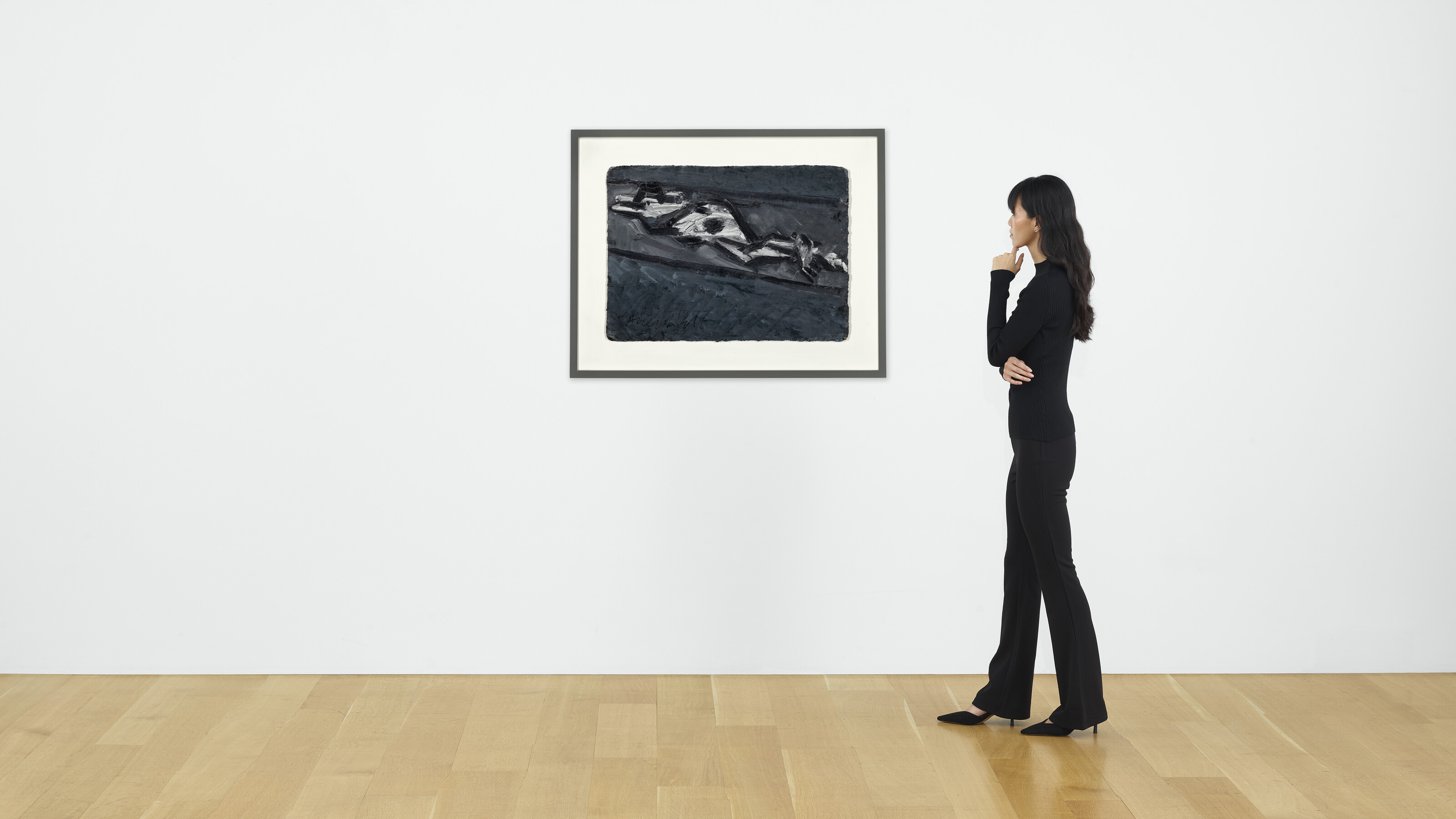 Frank Auerbach — Лежащая фигура, изображение 4