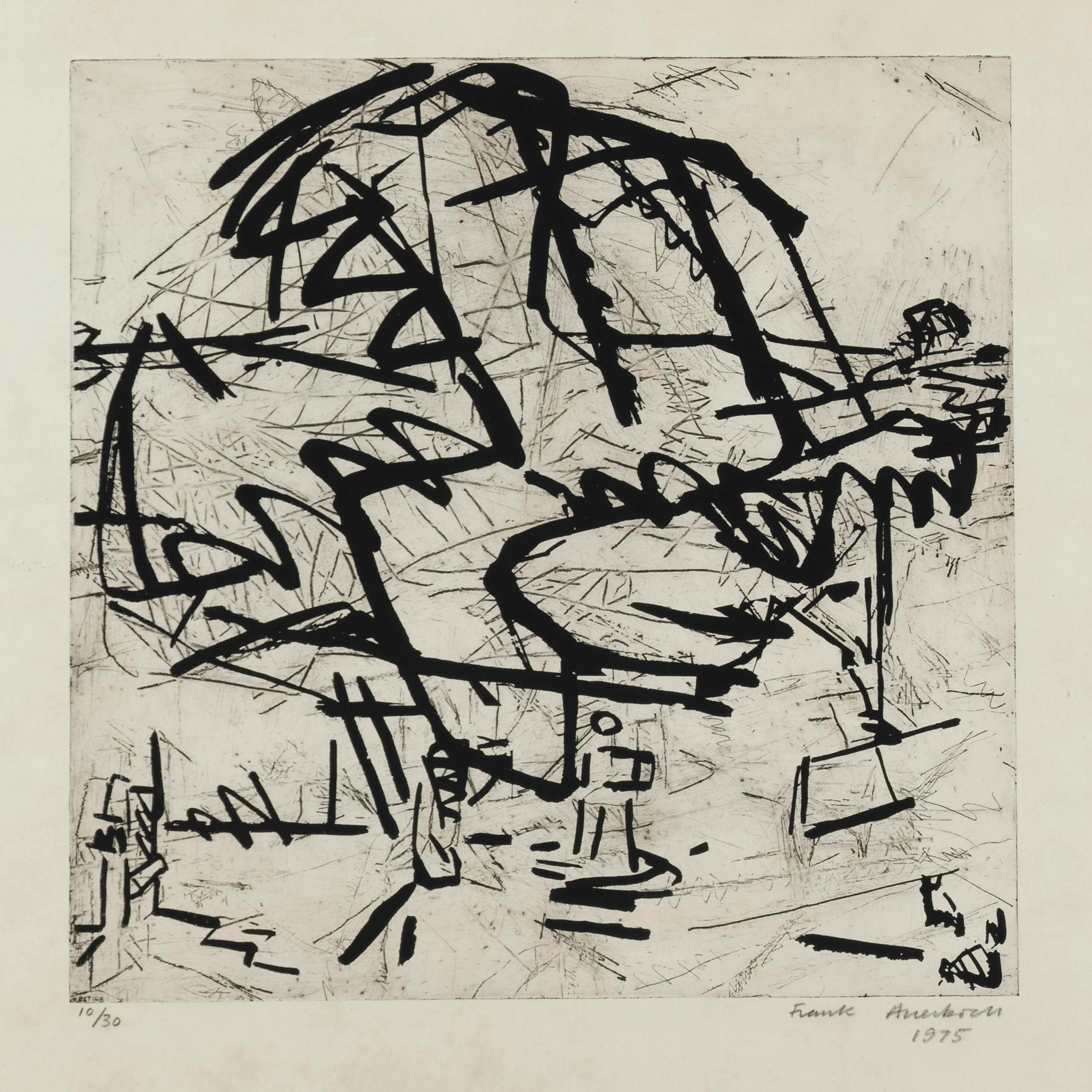 Frank Auerbach — Деревья на третьем этаже I