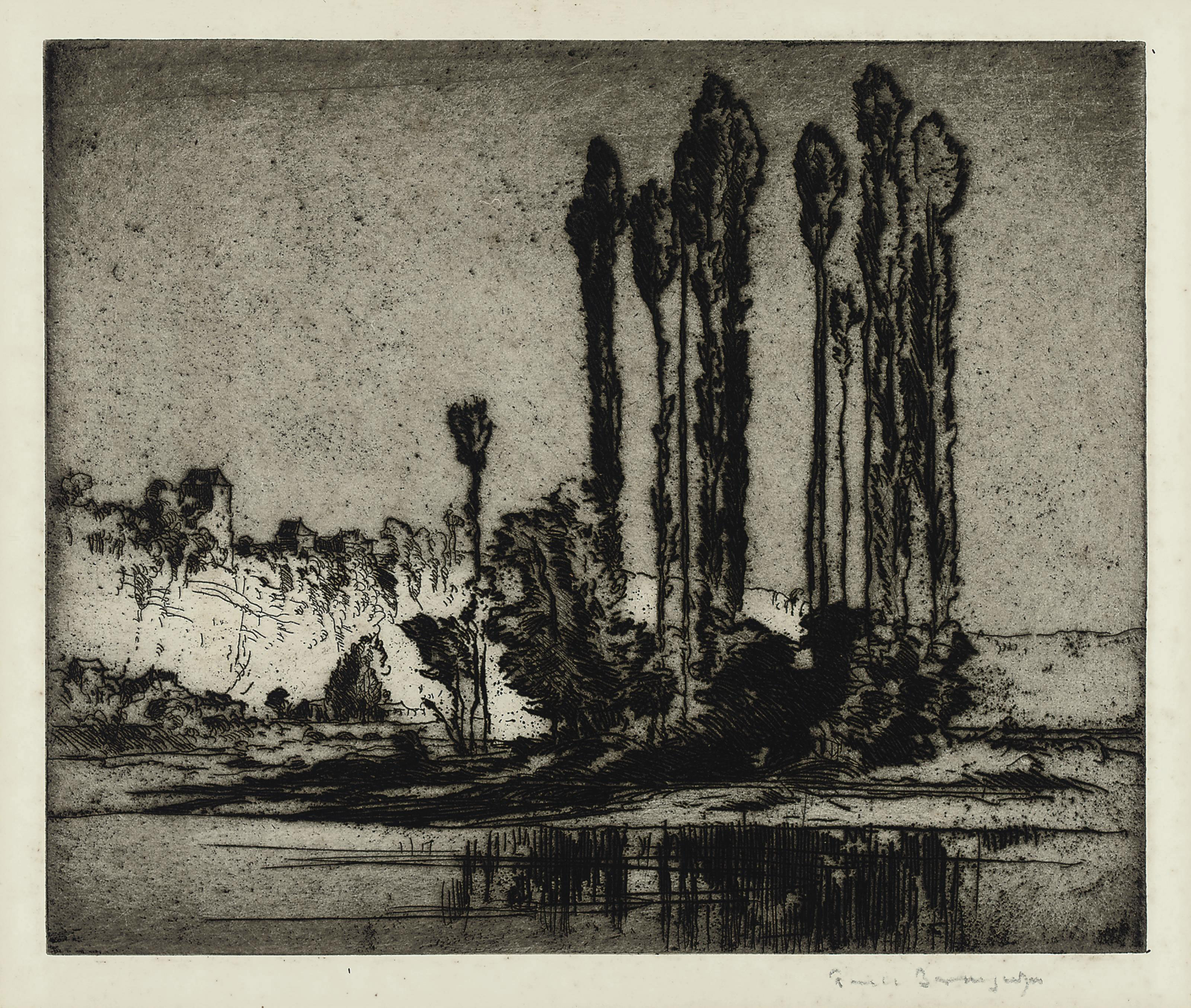 Frank Brangwyn — По дороге в Фижак; Старые дома, Сент-Серк; Участок у реки; и на участке у Сент-Серк