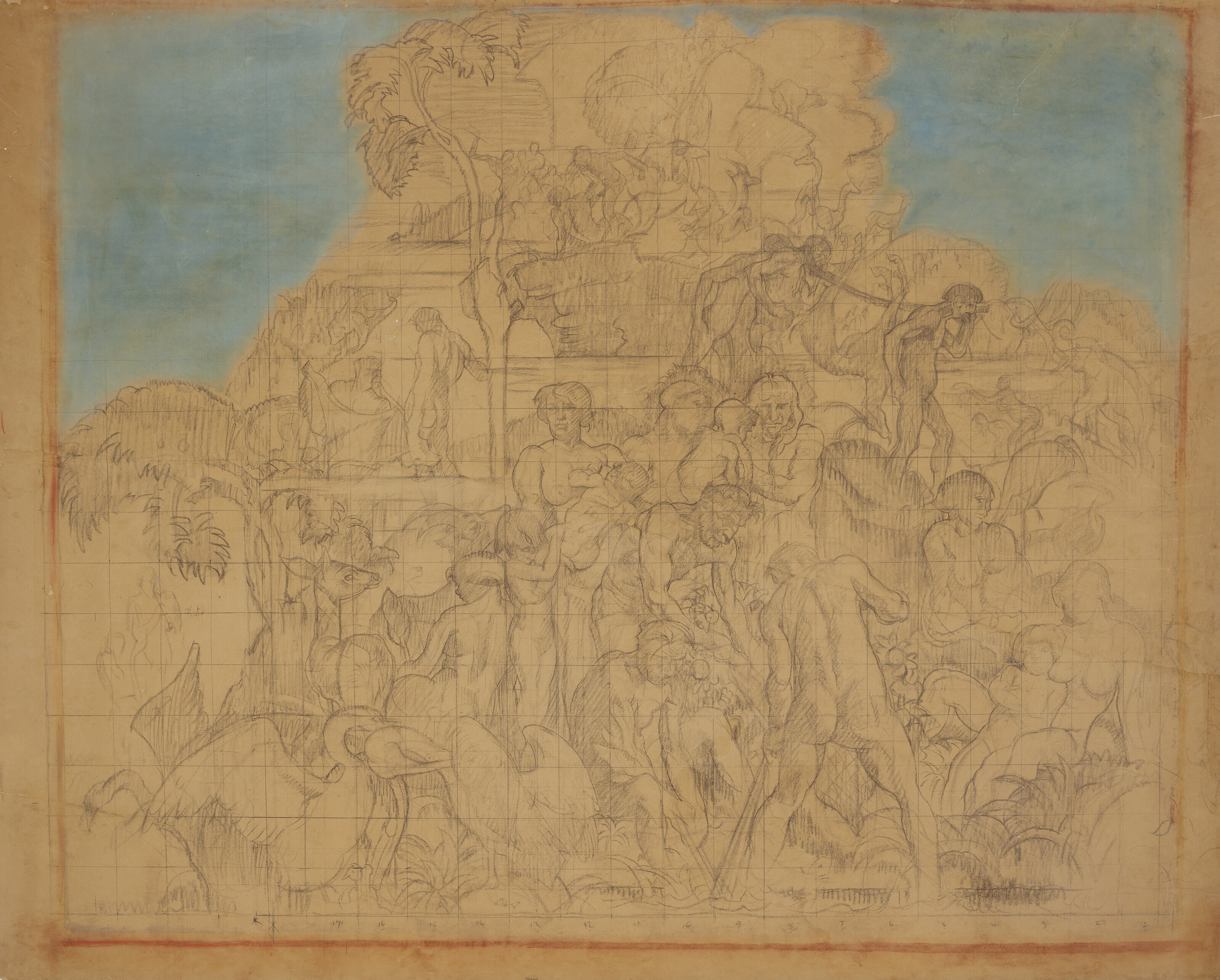 Frank Brangwyn — "Человек за работой", масштабный этюд для фрески в Рокфеллеровском центре