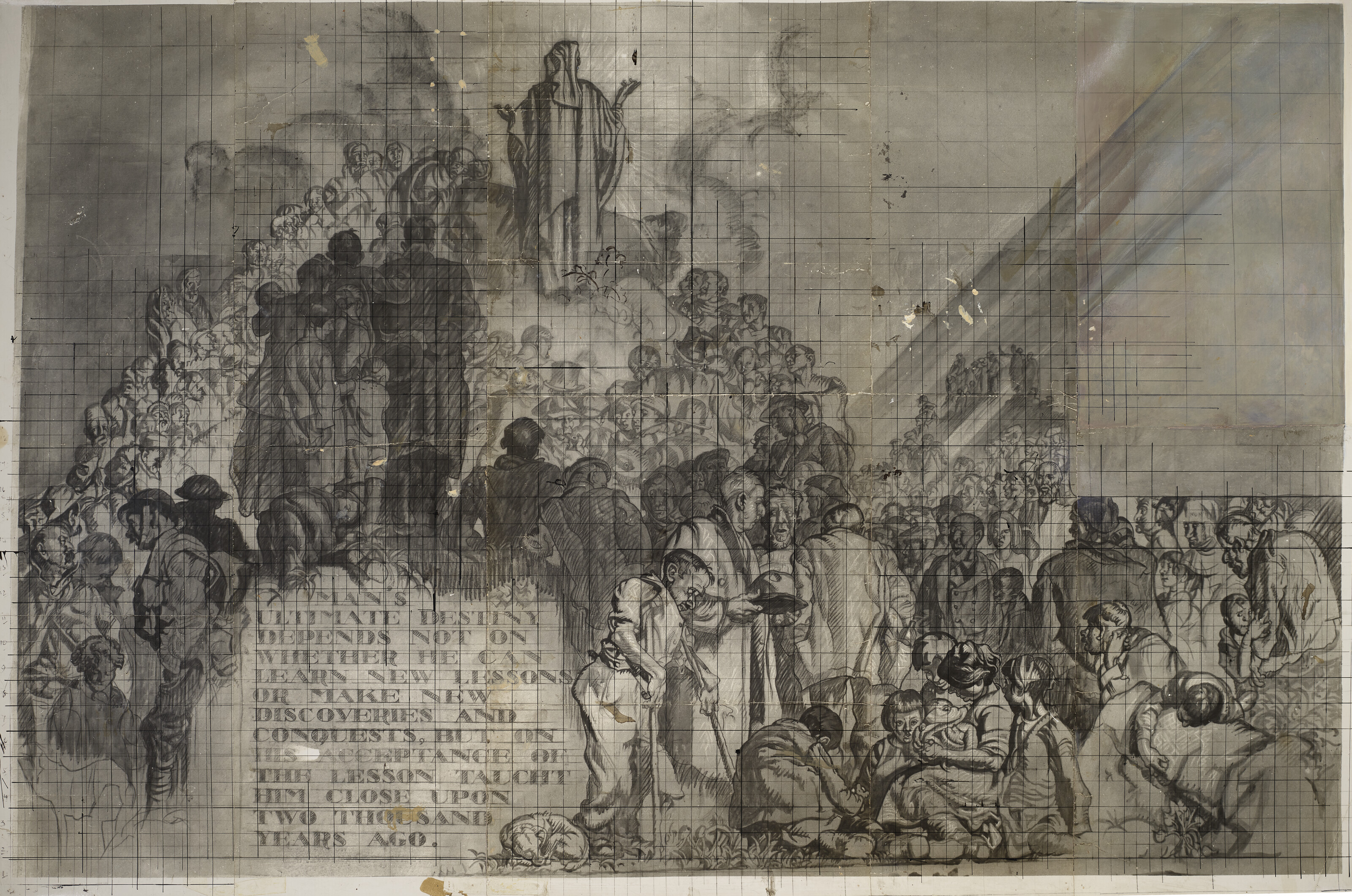 Frank Brangwyn — "Высшее предназначение человека", рабочий фотомонтаж для фрески в Рокфеллеровском центре.