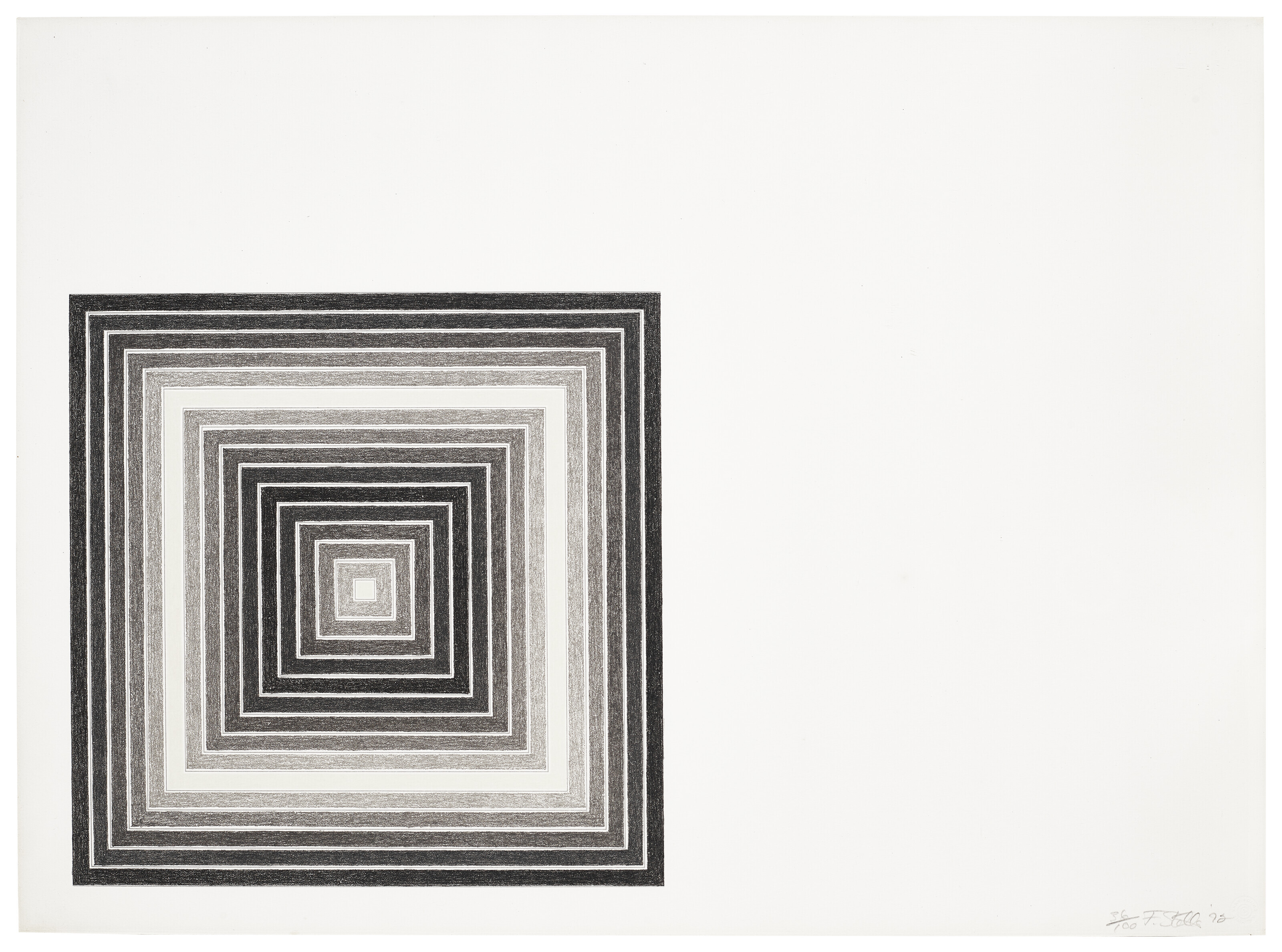 Frank Stella — Разноцветные квадраты I : два отпечатка, изображение 2