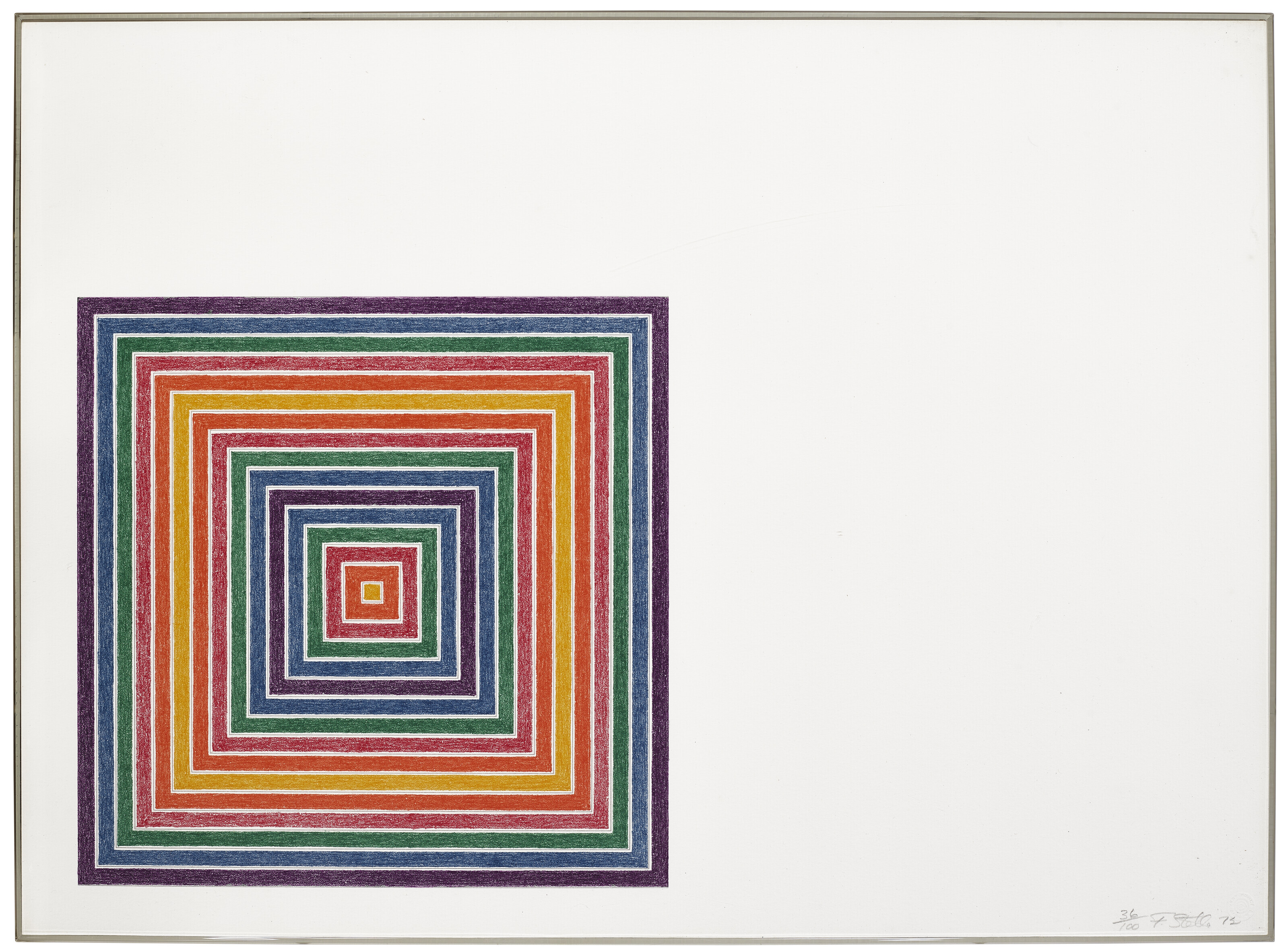 Frank Stella — Разноцветные квадраты I : два отпечатка, изображение 4