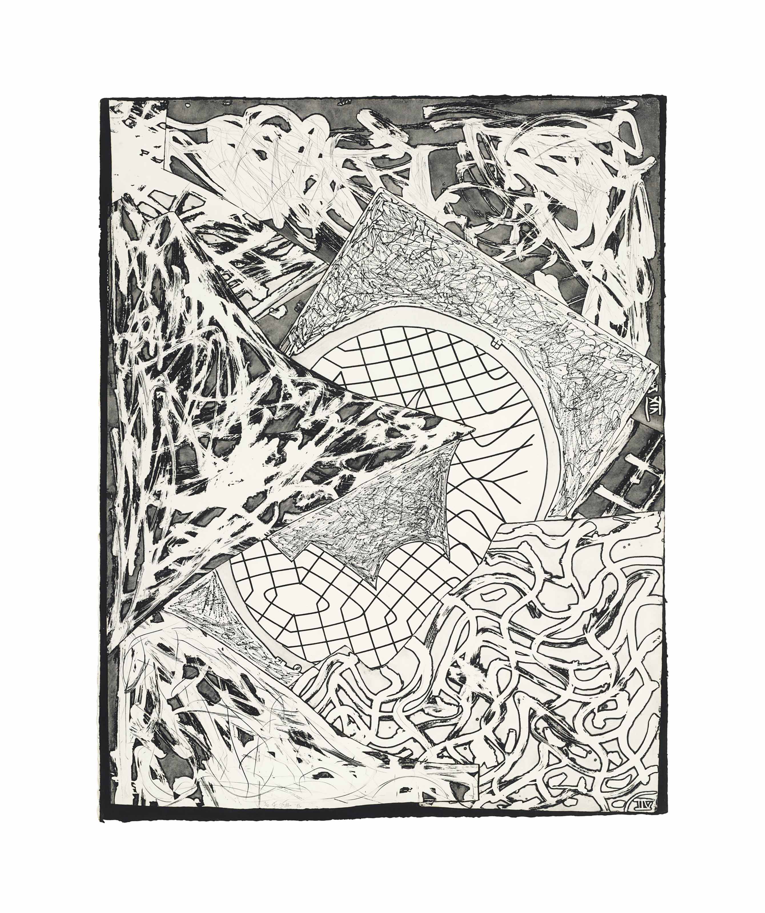 Frank Stella — Лебединая гравюра II, из серии Swan Engravings