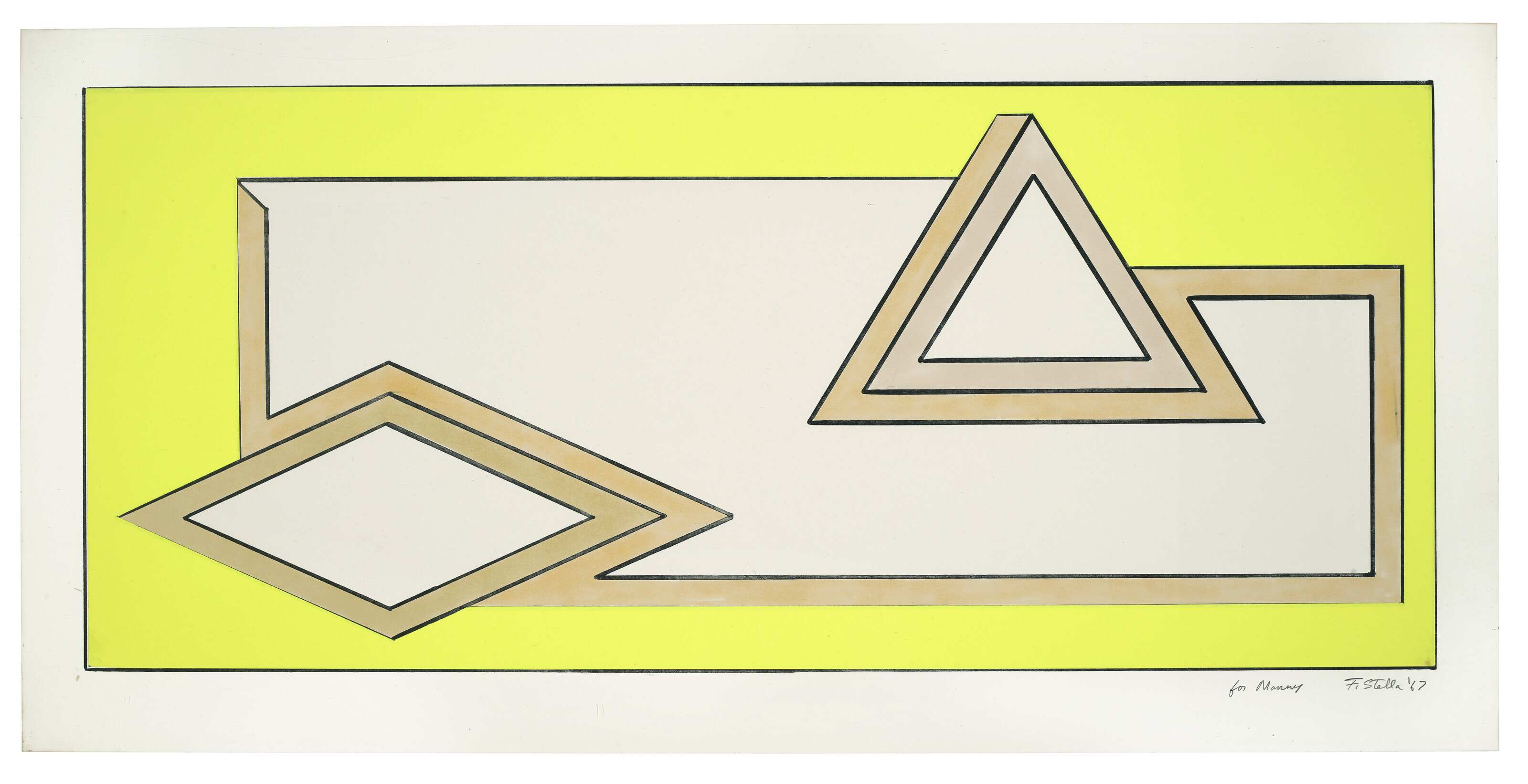 Frank Stella — Без названия (Исследование для Stacks)