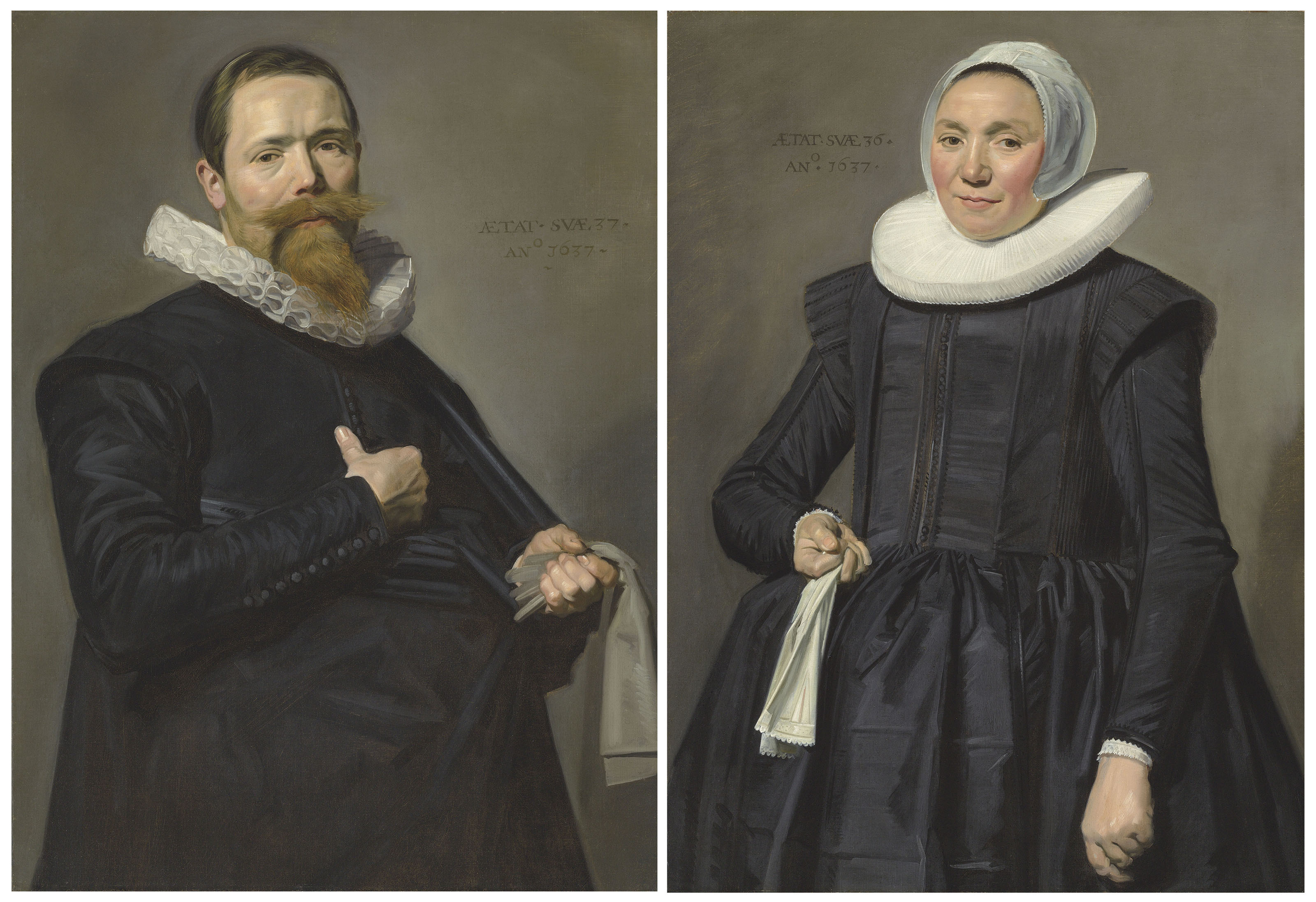 Frans Hals — Портрет джентльмена в возрасте 37 лет и портрет леди в возрасте 36 лет