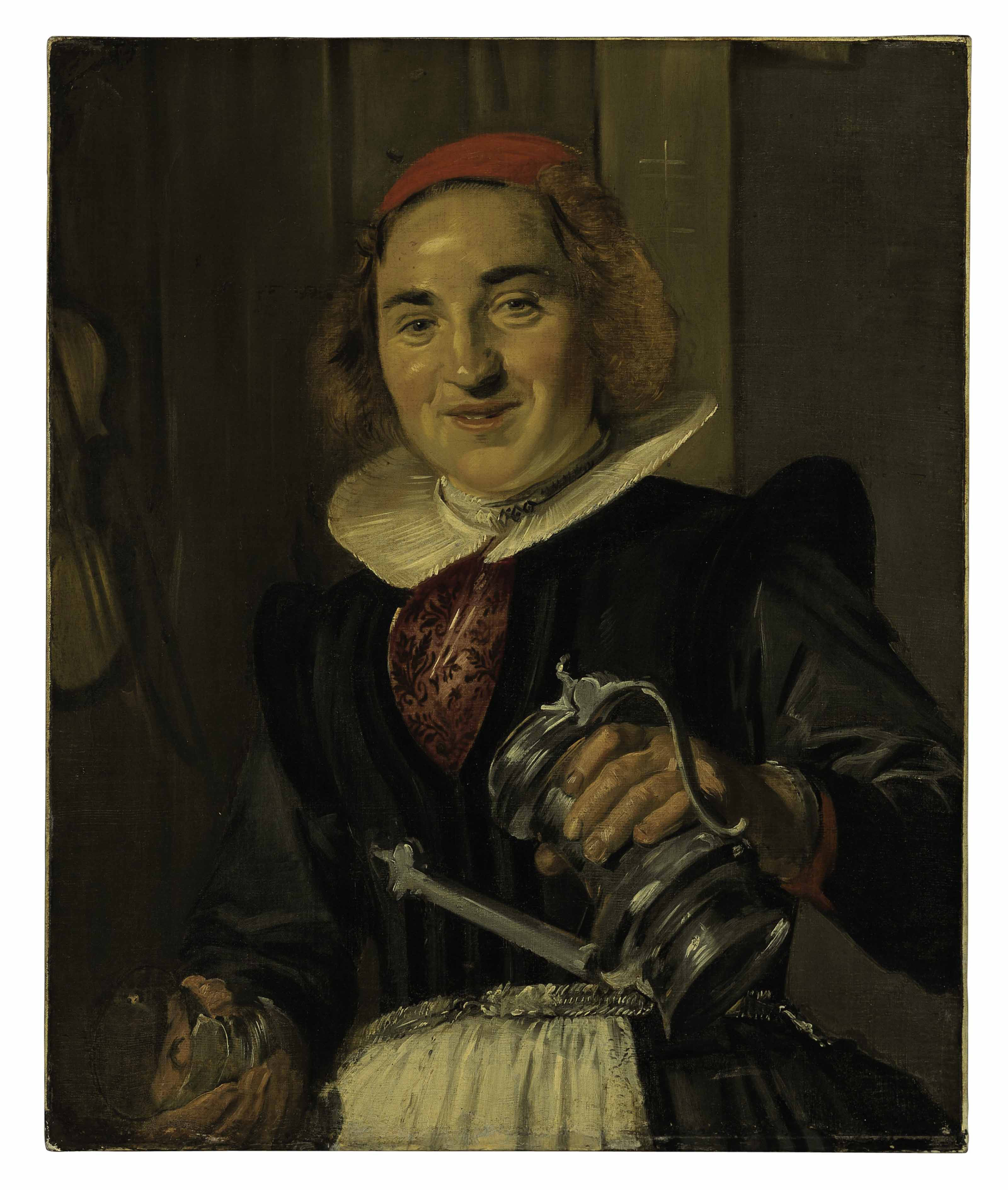 Frans Hals — Молодая женщина с бокалом и графином в руках