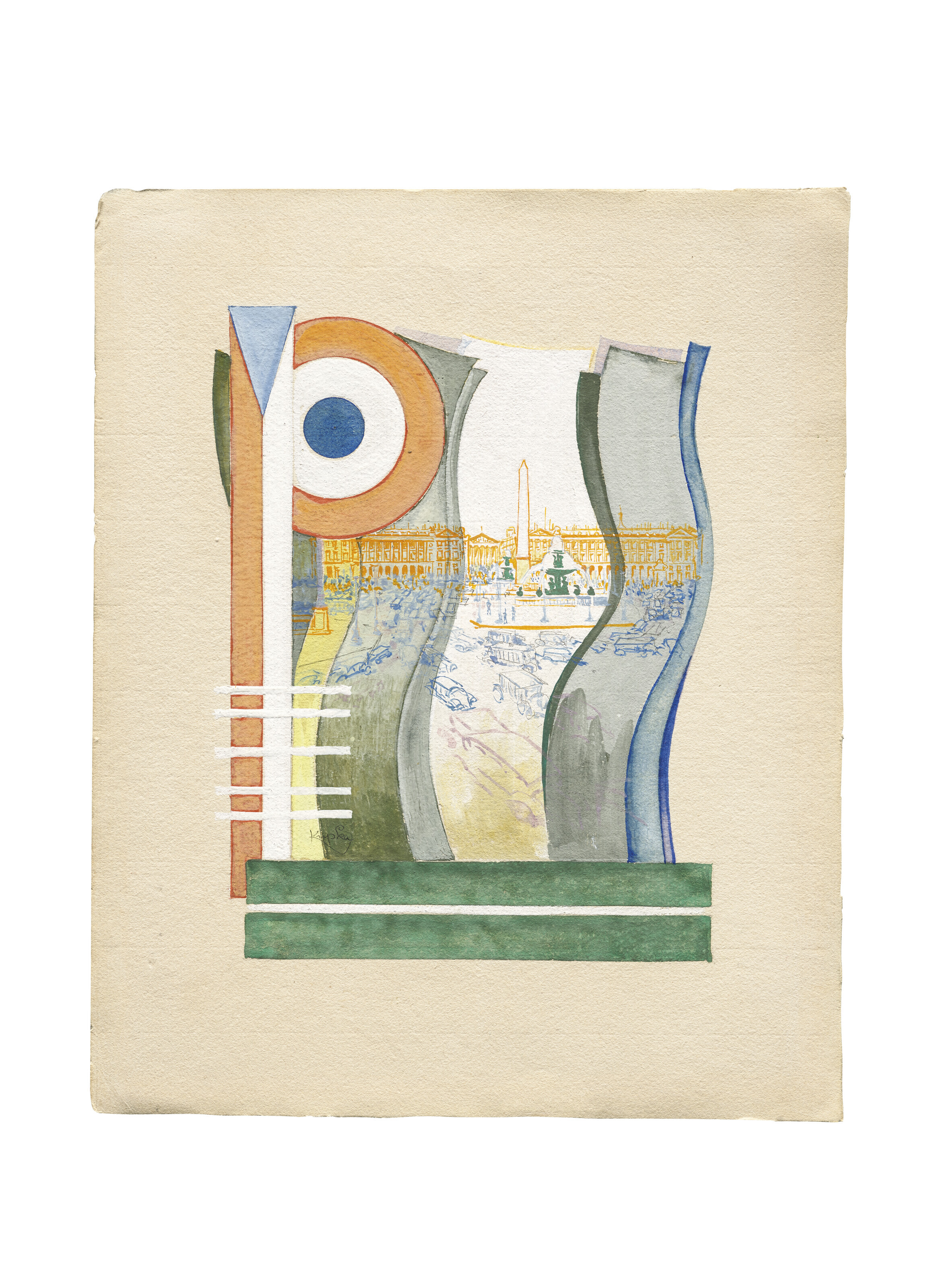 František Kupka — Париж, площадь Согласия, изображение 2