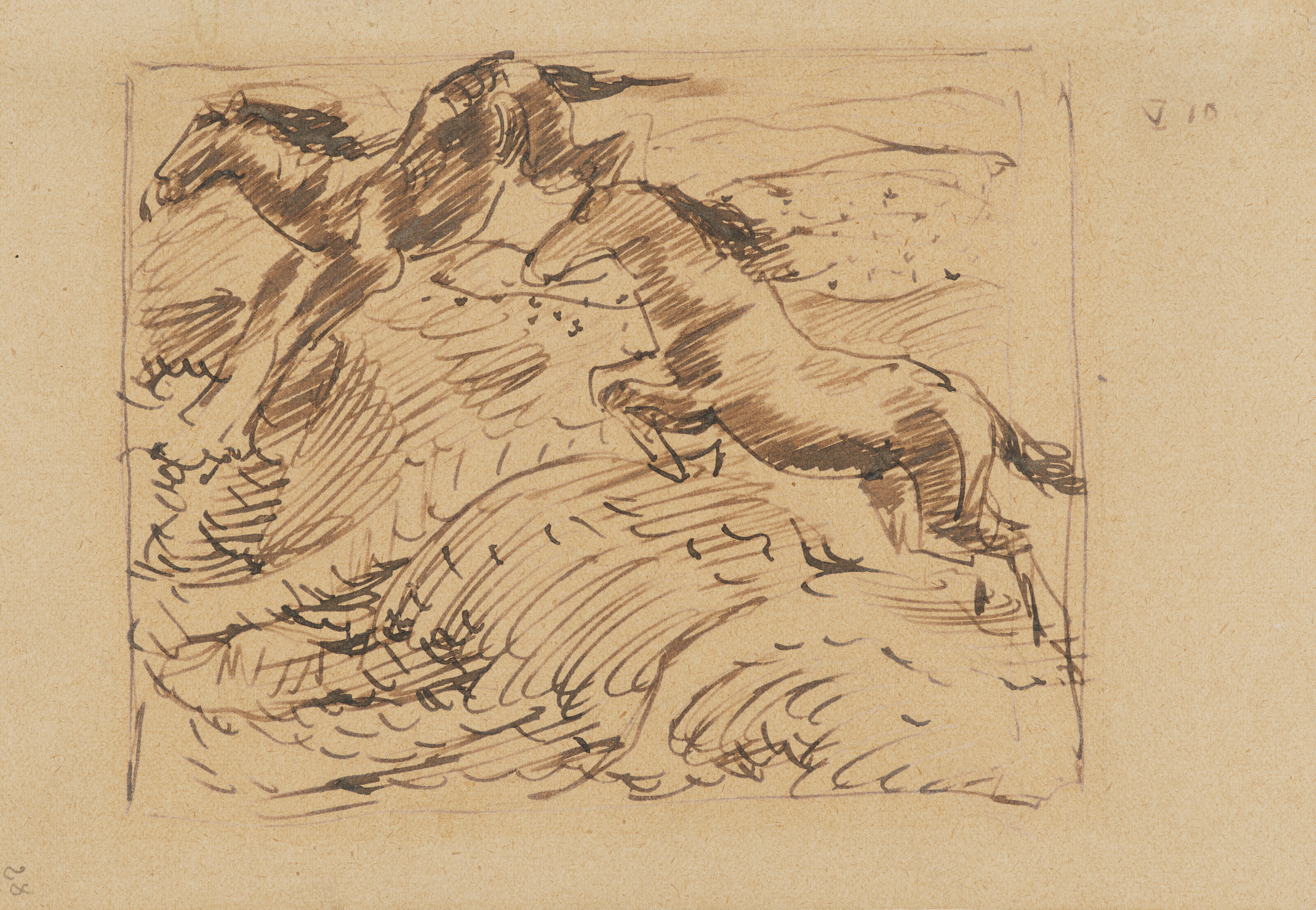Franz Marc — Весеннее настроение, Композиция в центре внимания