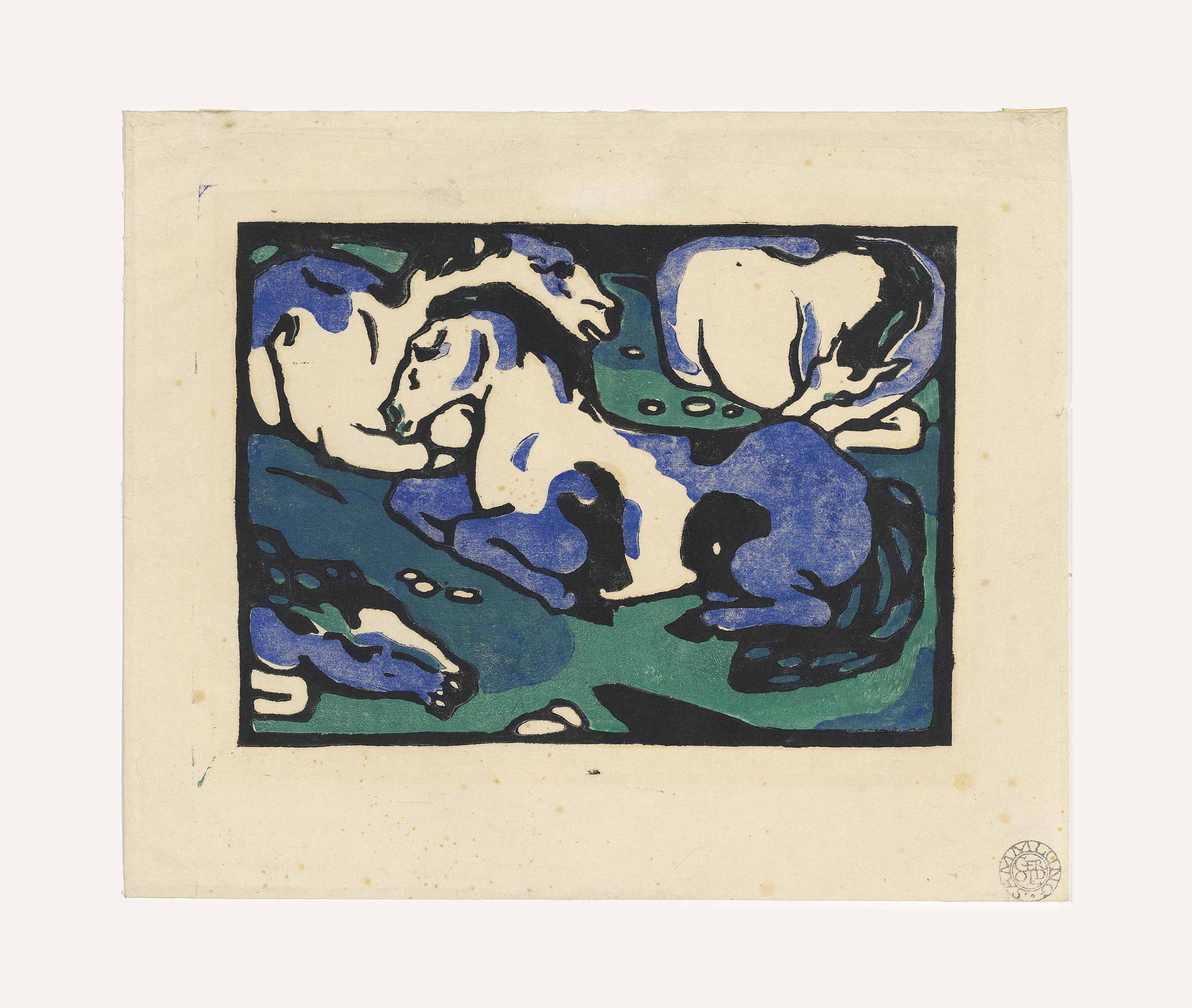 Franz Marc — Руэнде Пферде (Ланкхейт 825; Сен 53928-1)