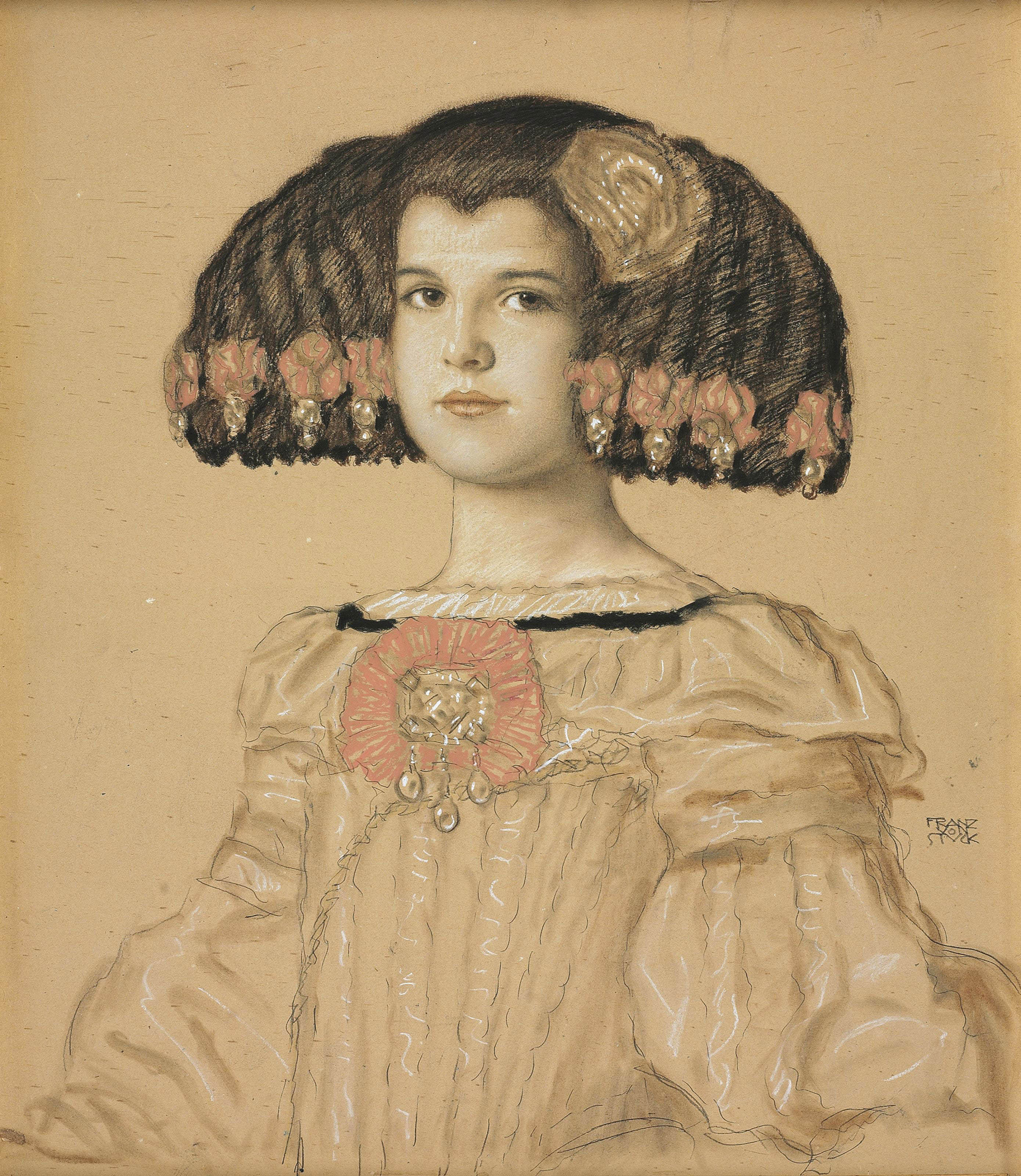 Franz von Stuck — Портрет Марии, дочери художника, в испанском костюме