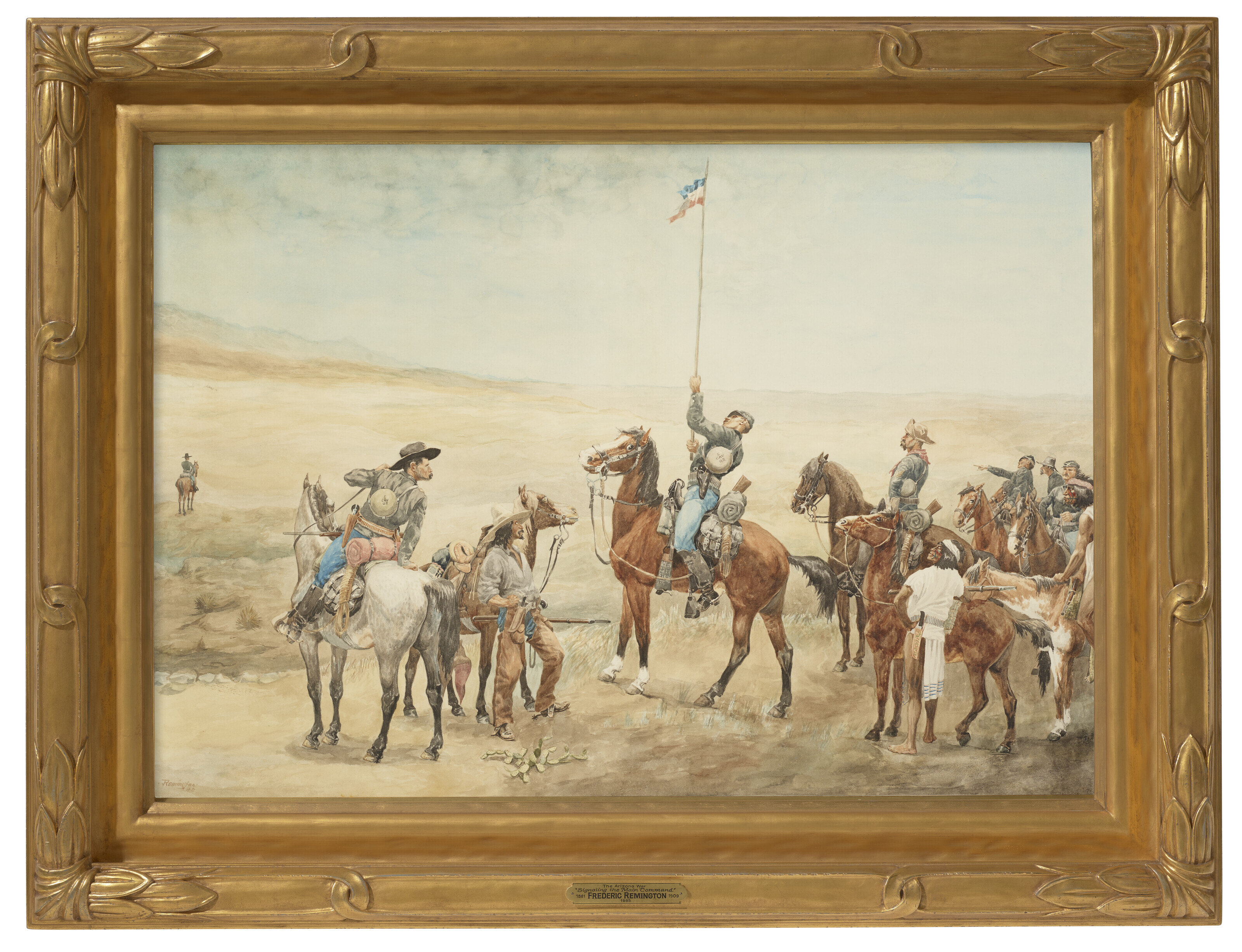 Frederic Remington — Подача сигнала на главную команду, изображение 2