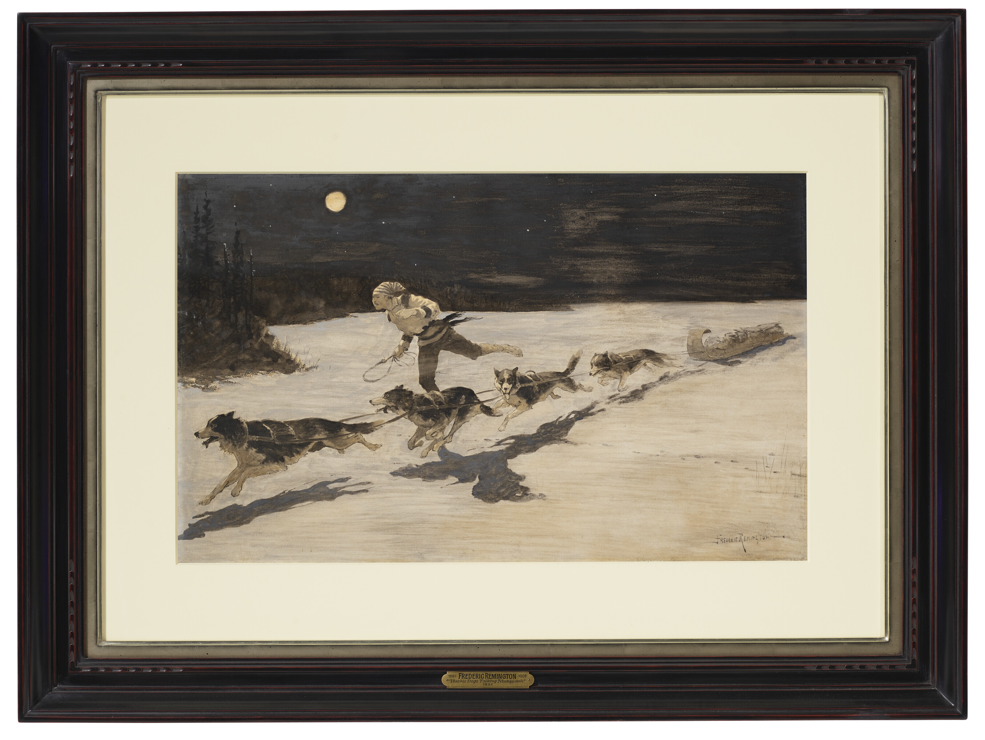 Frederic Remington — Собаки породы "Хаски" на замерзшем шоссе (Говорящий ондатр), изображение 2