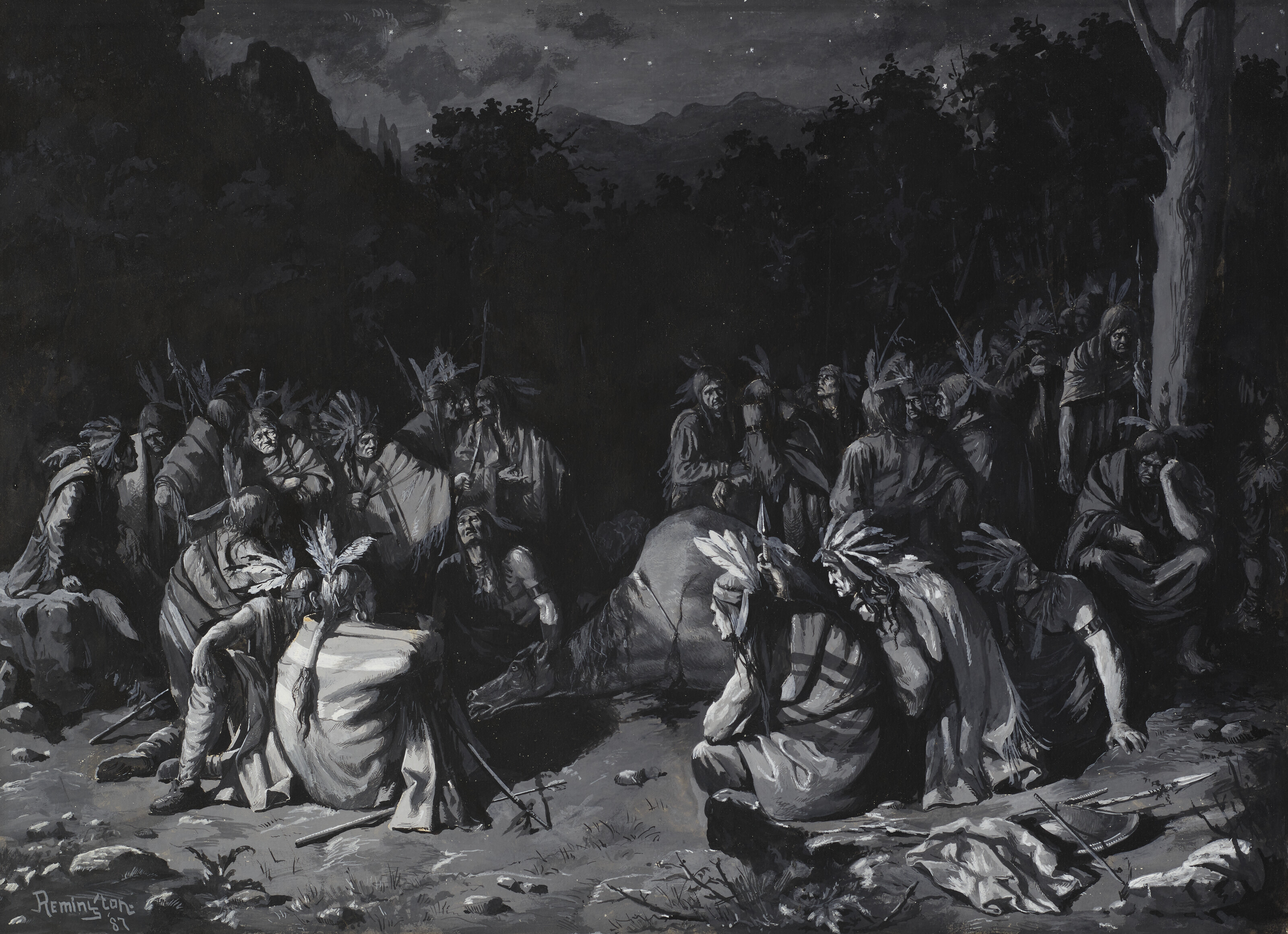 Frederic Remington — Собрание индейцев