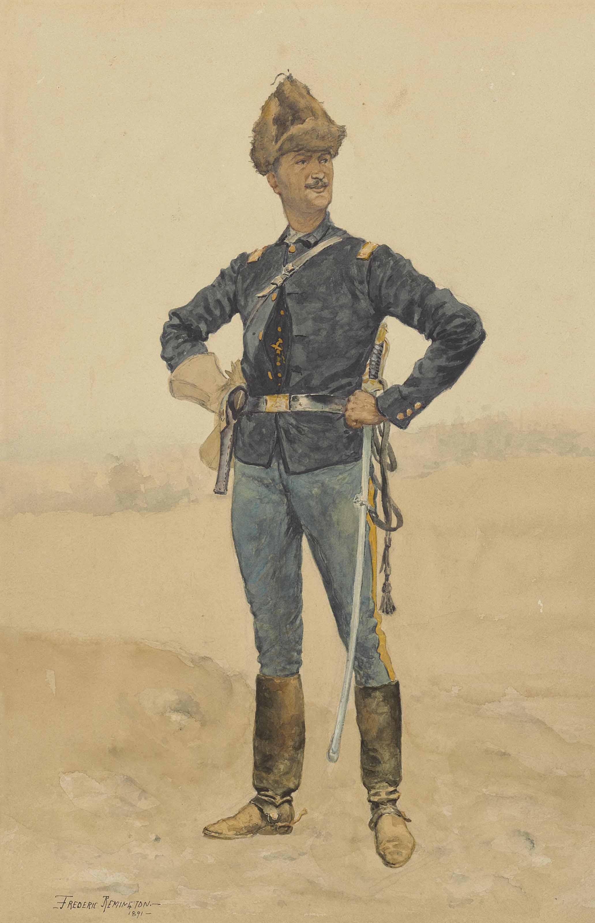 Frederic Remington — Офицер кавалерии Соединенных Штатов (зима; армейский разведчик)