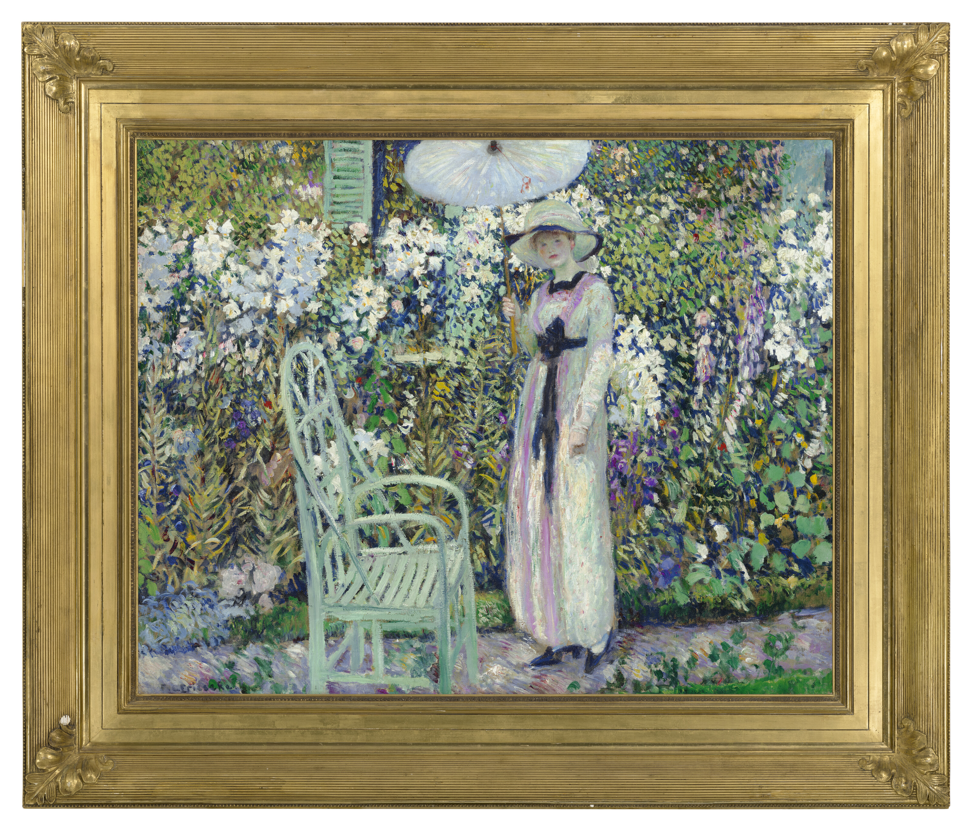 Frederick Carl Frieseke — Белые лилии, изображение 3