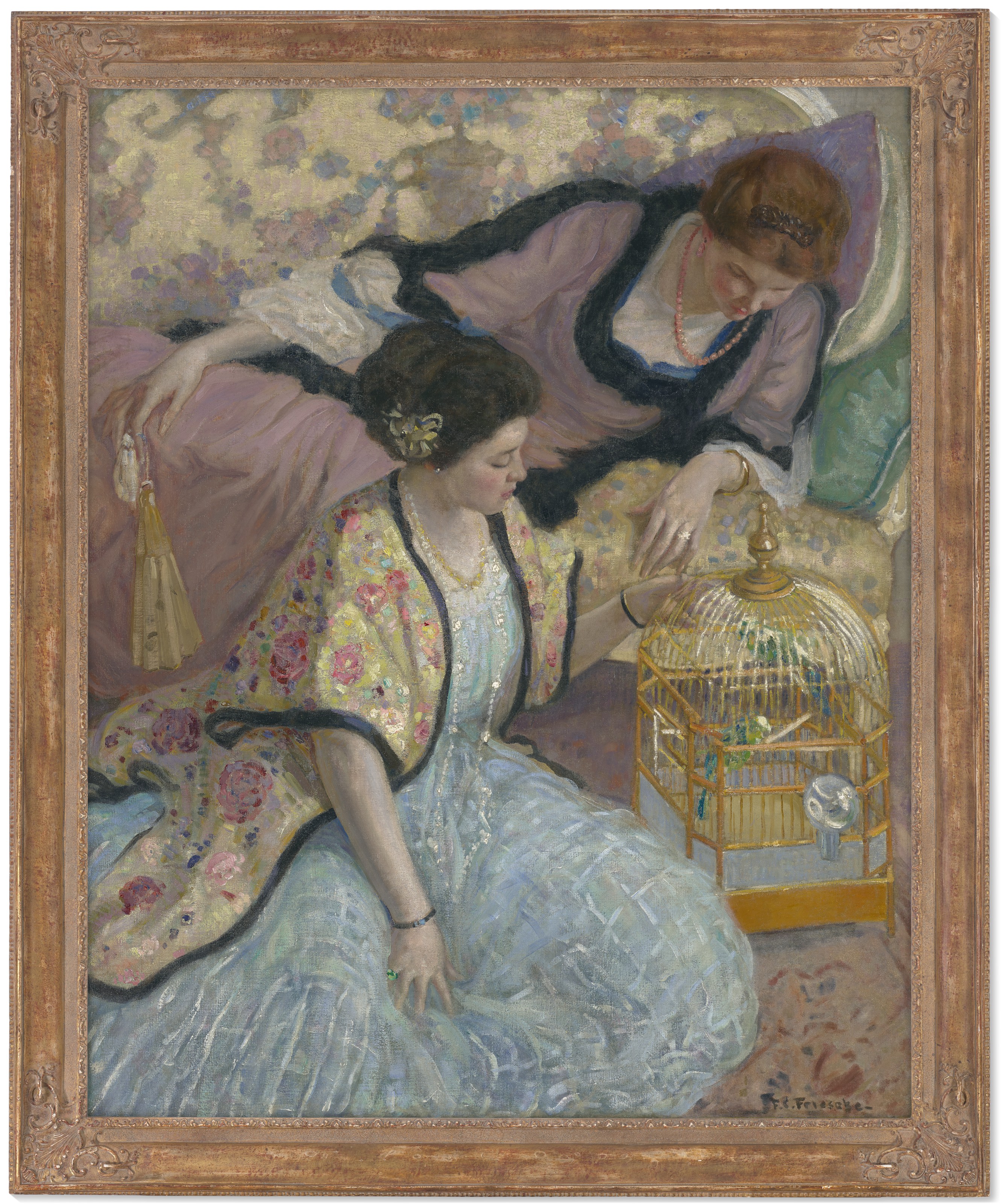 Frederick Carl Frieseke — Попугаи, изображение 2