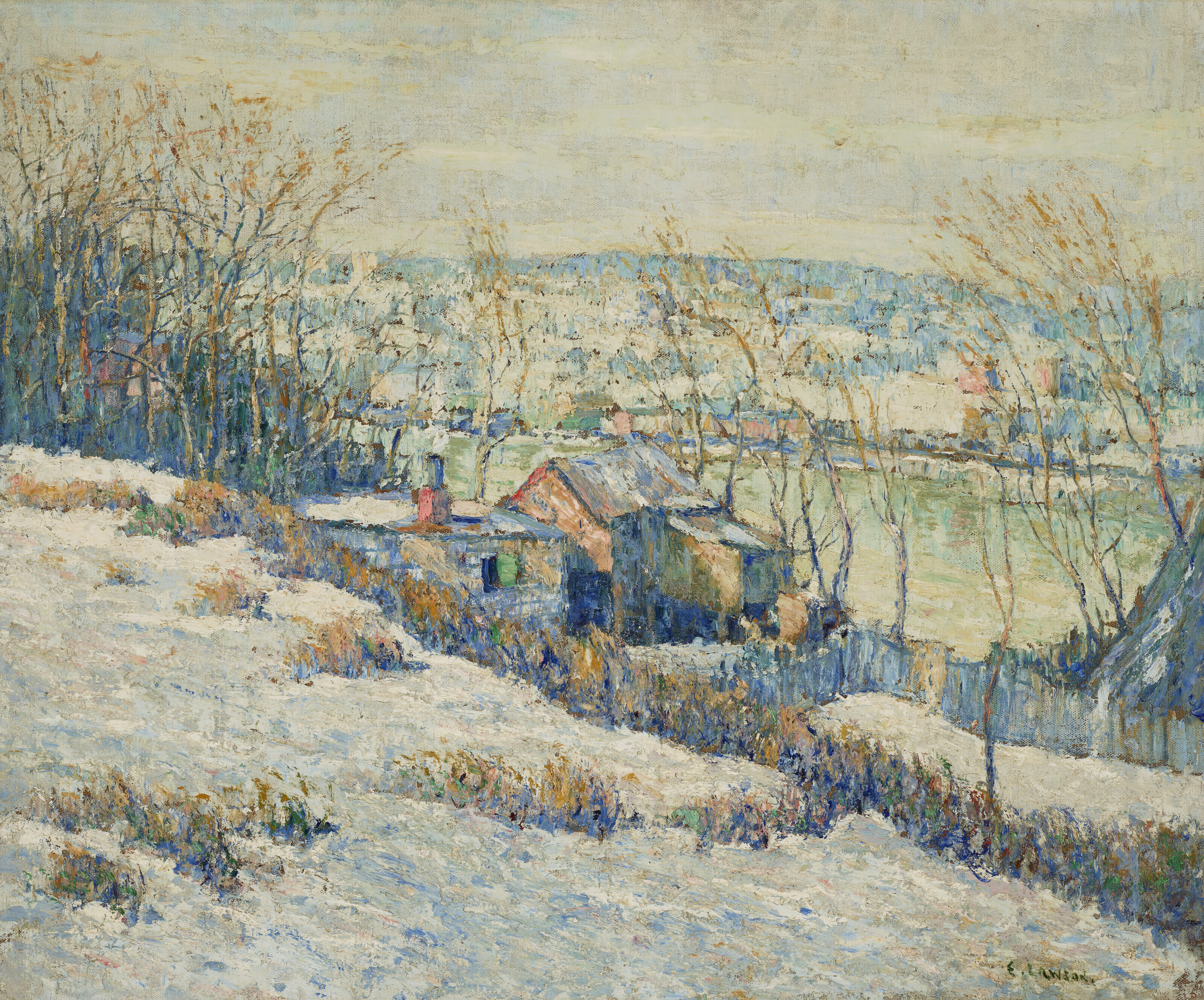 Frederick Carl Frieseke — Река Верхний Гарлем — Зима