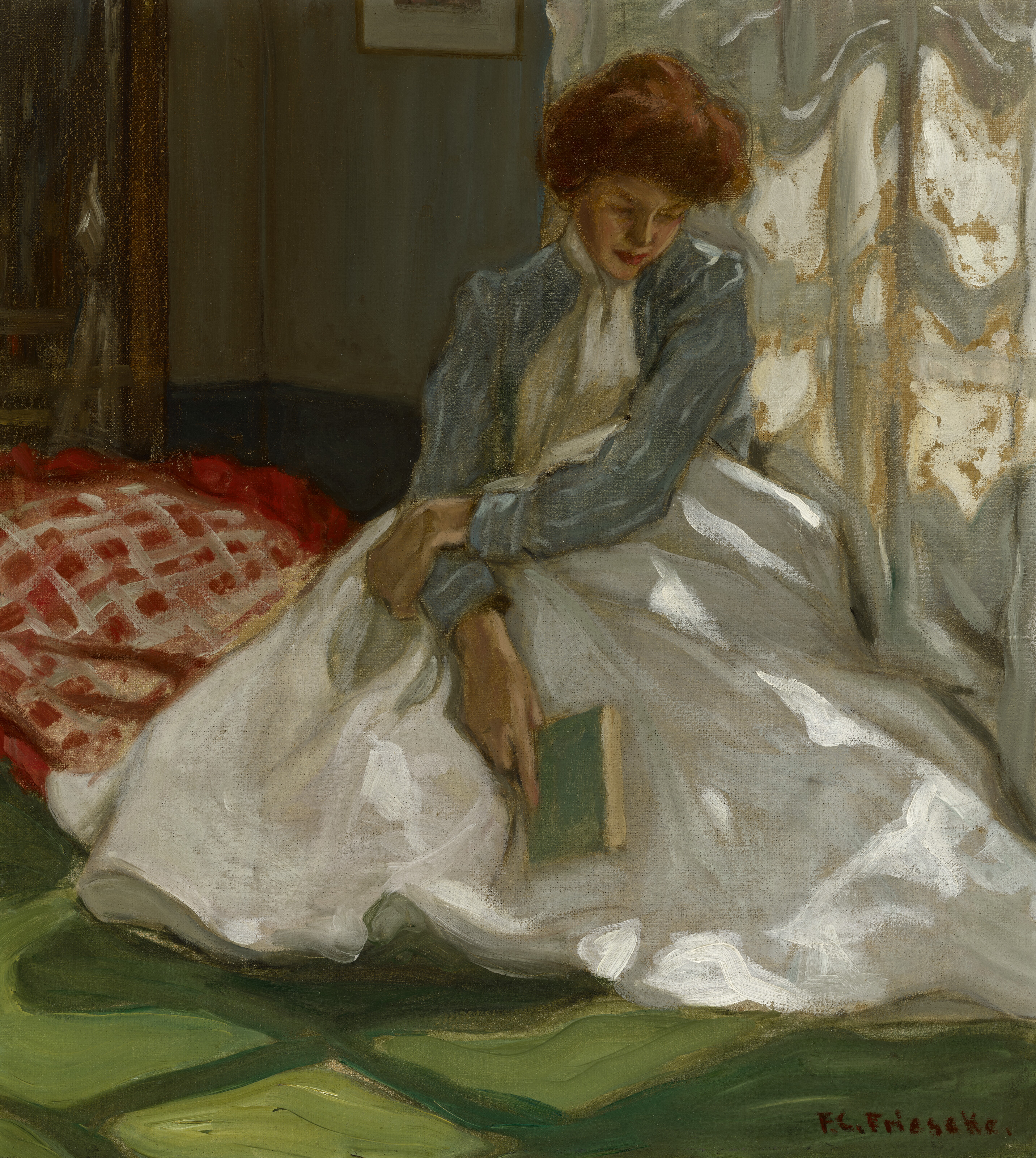 Frederick Carl Frieseke — Женщина с книгой