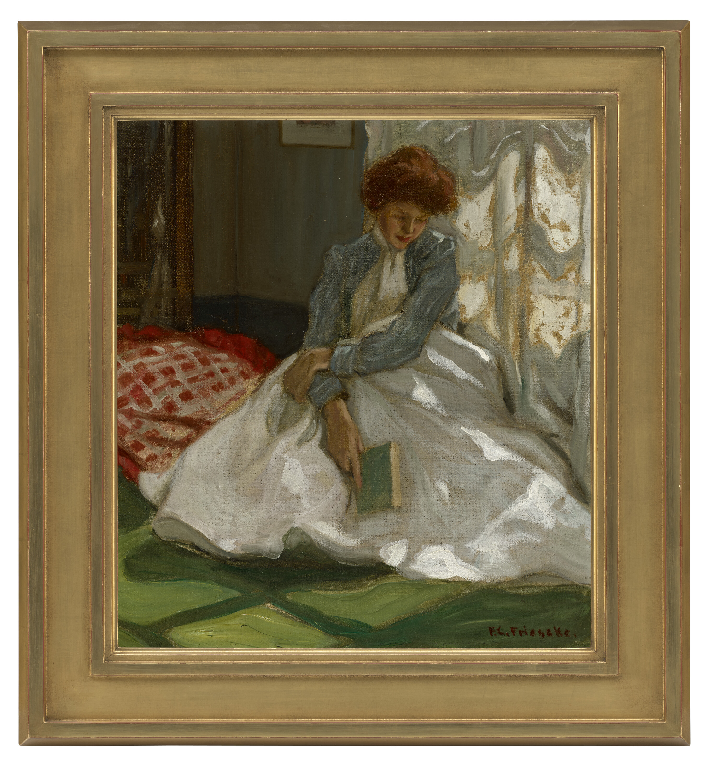 Frederick Carl Frieseke — Женщина с книгой, изображение 2