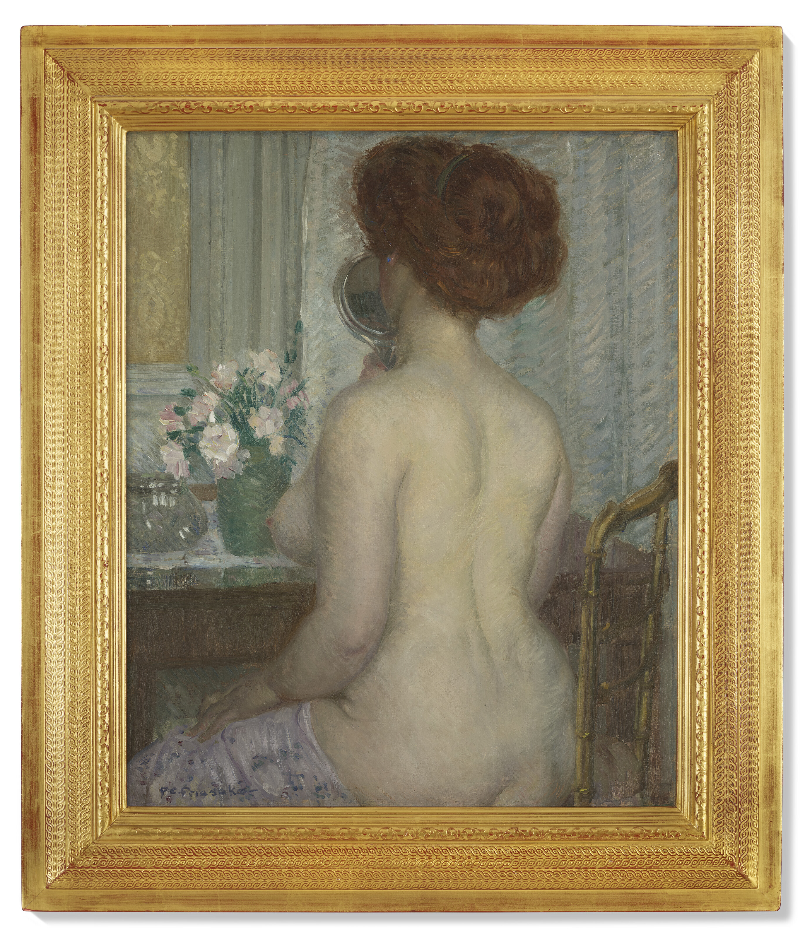 Frederick Carl Frieseke — Женщина за туалетным столиком, изображение 2