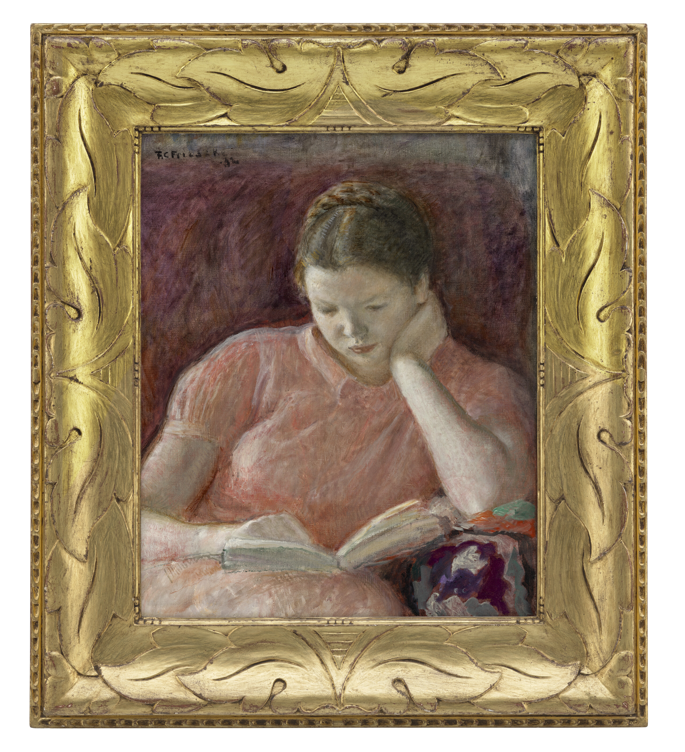 Frederick Carl Frieseke — Девушка читает книгу, изображение 2