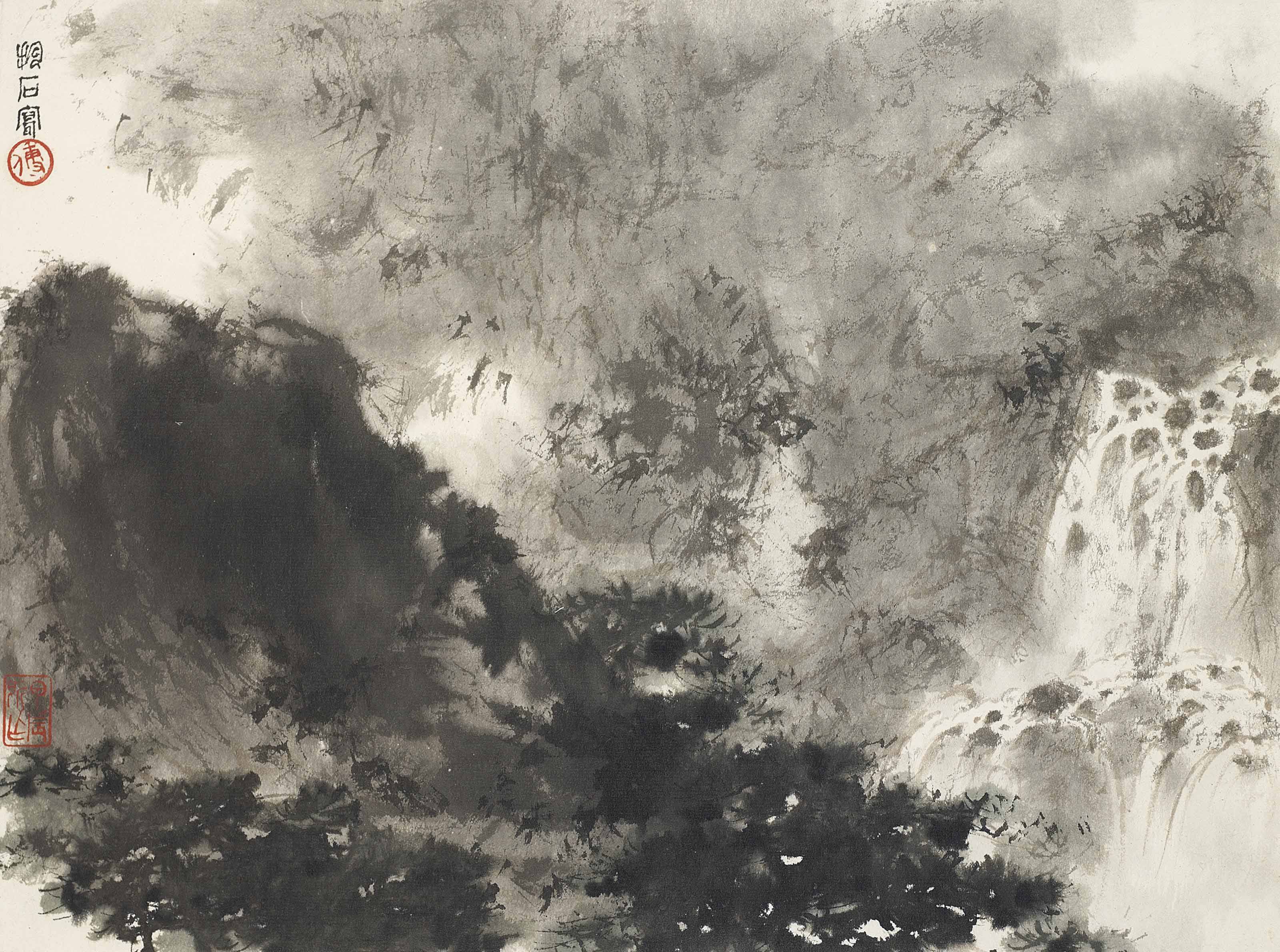 Fu Baoshi — ПЕЙЗАЖ, 1964 год