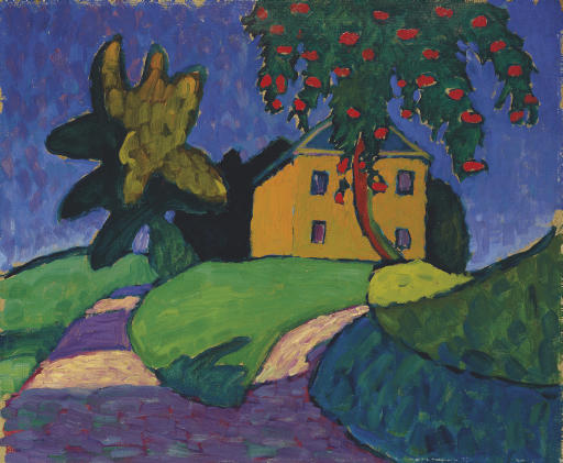 Gabriele Münter — Гельбесский дом Апфельбаума ( спереди ); Земельный участок ( сзади )