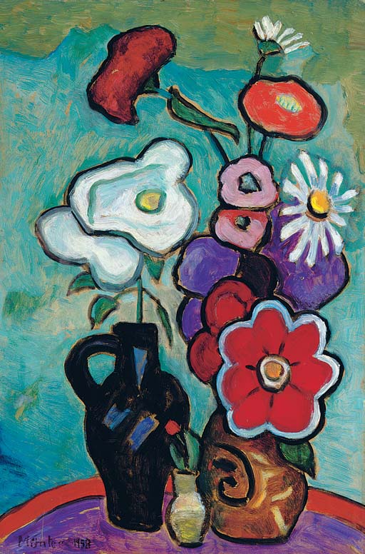 Gabriele Münter — Блюменбильд мит Вайссер Роуз