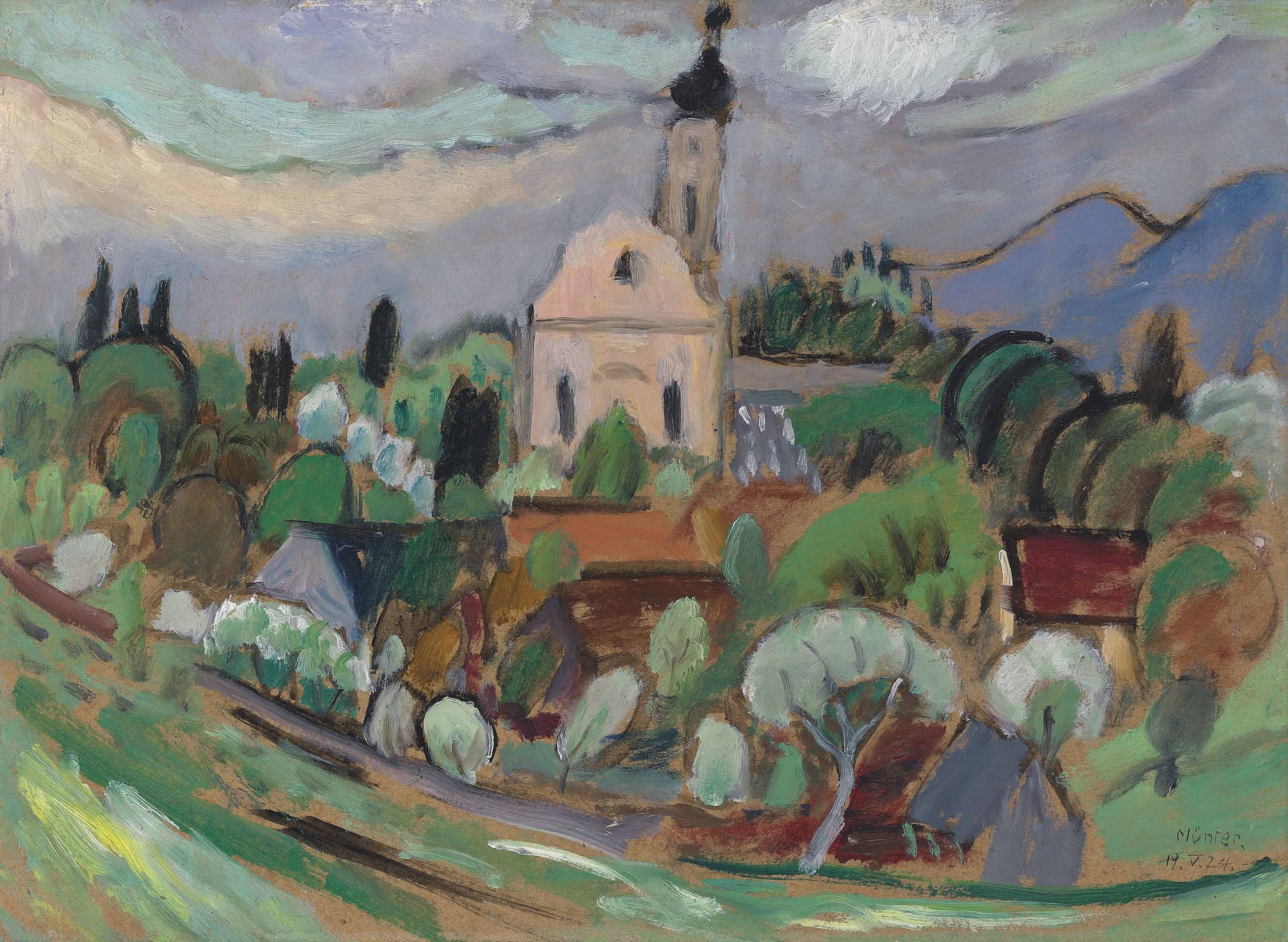 Gabriele Münter — Фрюлингстудия в Кирхе, Мурнау