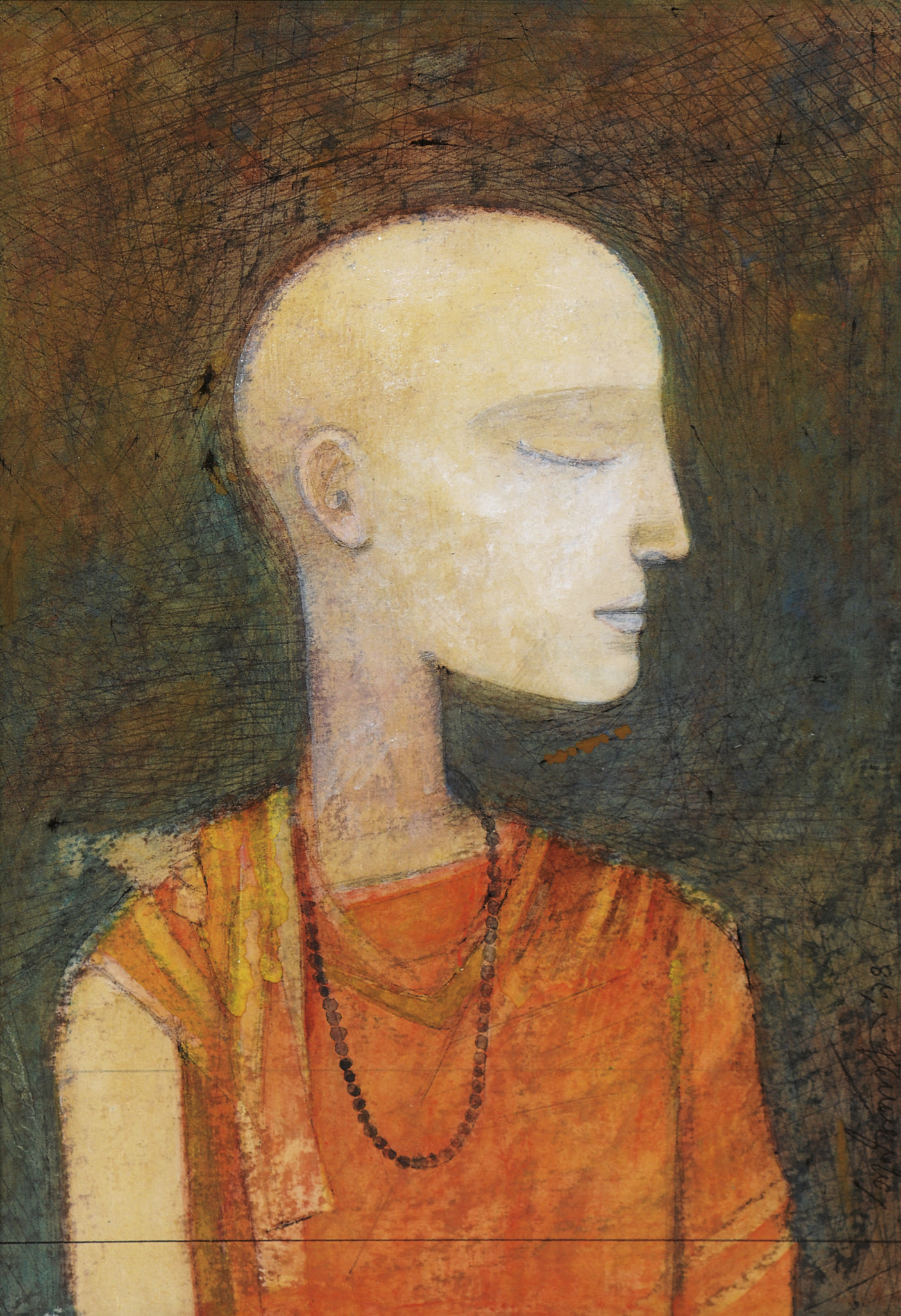 Ganesh Pyne — Без названия (Голова молодого монаха)