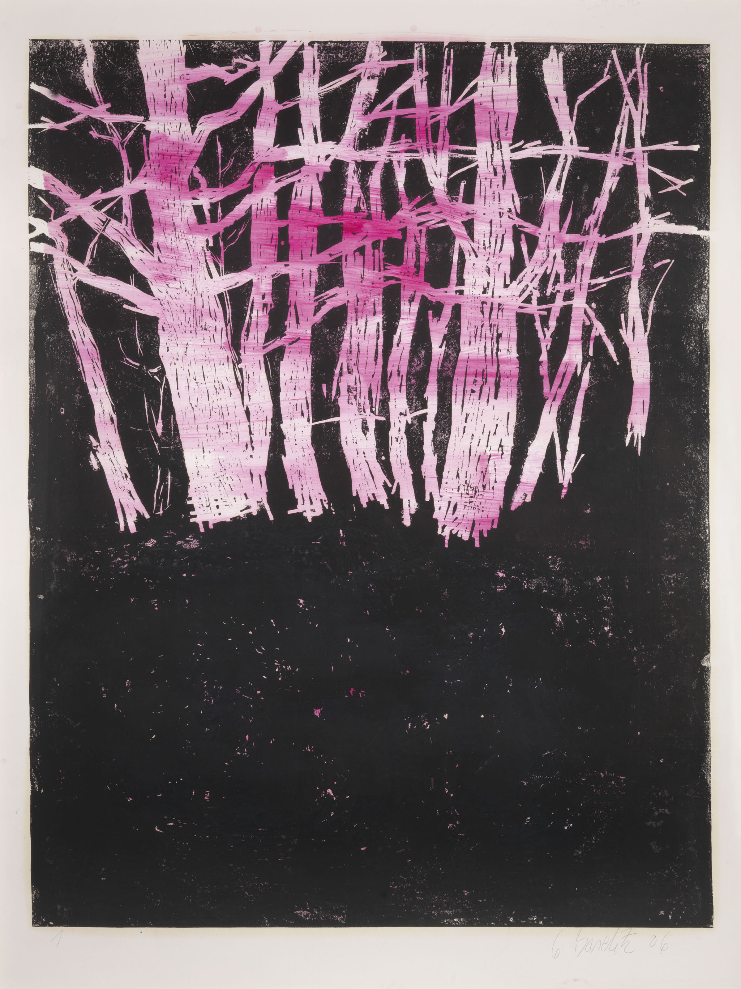 Georg Baselitz — (i) В лесу и на пустоши: Полярное сияние (В лесу и на вересковой пустоши: Полярное сияние) (ii) Я в лесу и на пустоши: Дер Ауфритт (В лесу и на пустоши: Появление) (iii) Я в лесу и на пустоши: Я вижу Карла Мая (В лесу и на пустоши: Я знаю, что показываю Карла Мая) (iv) Я в лесу и на пустоши: Я показываю Карла Мая) (iv) Я в лесу и на пустоши: Я показываю Карла Мая (iv) Я в лесу и на пустоши: Я показываю Карла Мая (iv) Я в лесу и на пустоши: Я показываю Карла Мая (iv): Das Pferd (В лесу и на пустоши: Лошадь) (v) Я иду по лесу и на пустоши: Тишина (В лесу и на пустоши: Тишина) (vi) Я иду по лесу и на пустоши: Путь), изображение 2