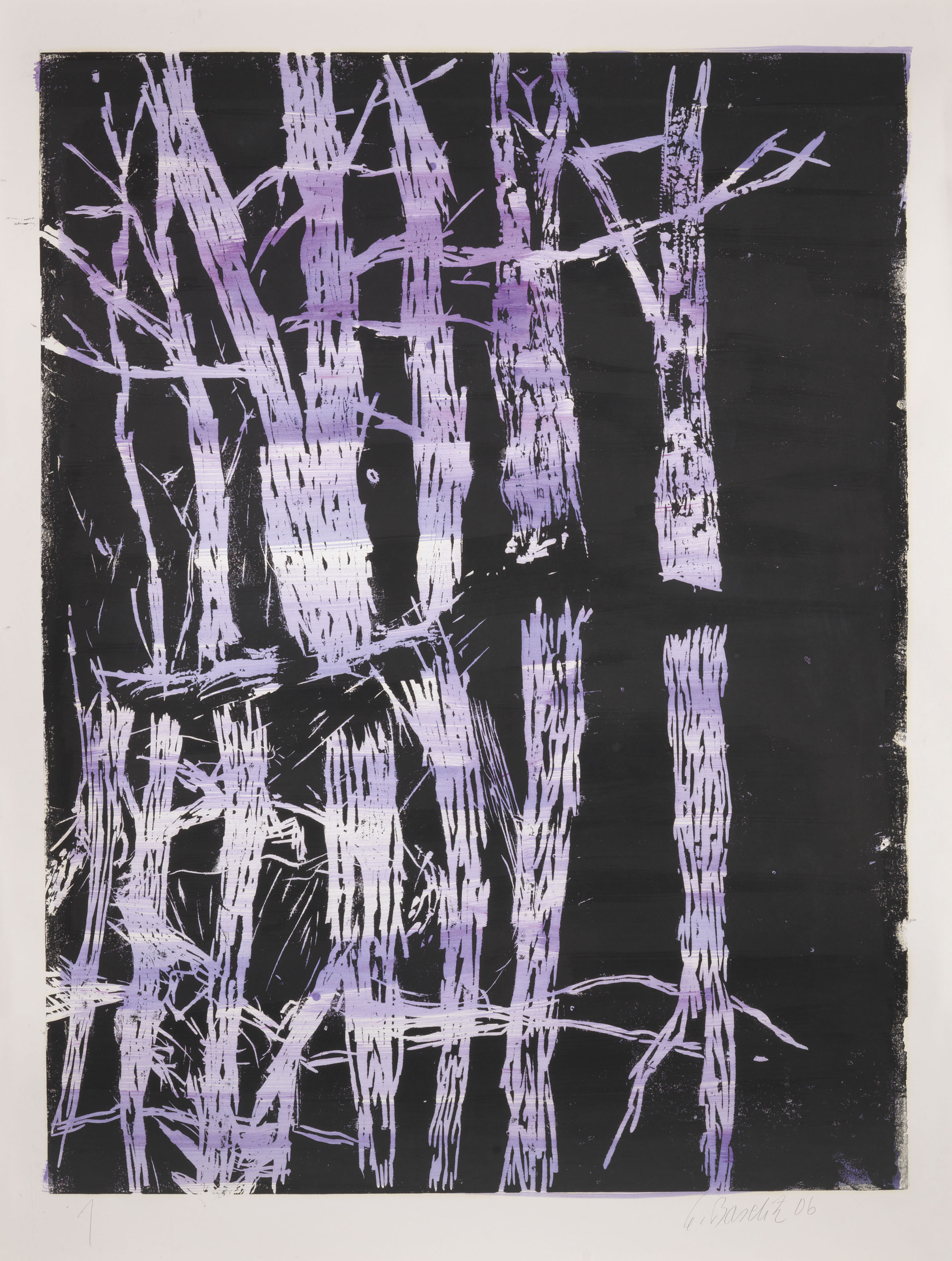 Georg Baselitz — (i) В лесу и на пустоши: Полярное сияние (В лесу и на вересковой пустоши: Полярное сияние) (ii) Я в лесу и на пустоши: Дер Ауфритт (В лесу и на пустоши: Появление) (iii) Я в лесу и на пустоши: Я вижу Карла Мая (В лесу и на пустоши: Я знаю, что показываю Карла Мая) (iv) Я в лесу и на пустоши: Я показываю Карла Мая) (iv) Я в лесу и на пустоши: Я показываю Карла Мая (iv) Я в лесу и на пустоши: Я показываю Карла Мая (iv) Я в лесу и на пустоши: Я показываю Карла Мая (iv): Das Pferd (В лесу и на пустоши: Лошадь) (v) Я иду по лесу и на пустоши: Тишина (В лесу и на пустоши: Тишина) (vi) Я иду по лесу и на пустоши: Путь), изображение 6