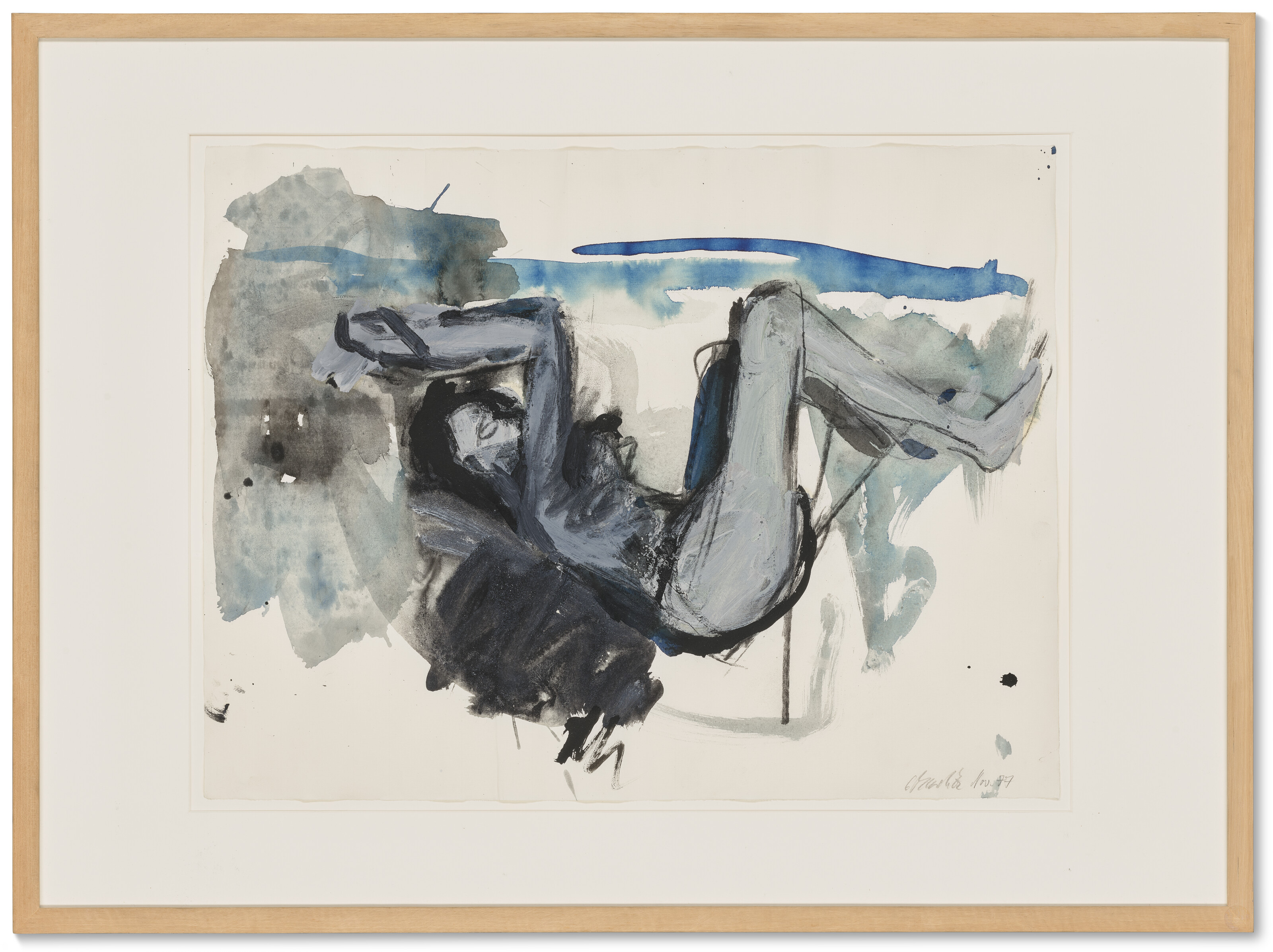 Georg Baselitz — (i)-(iii) Без названия (Хокендер, Акт Вайблихера) (Обнаженная женщина, сидящая на корточках), изображение 4