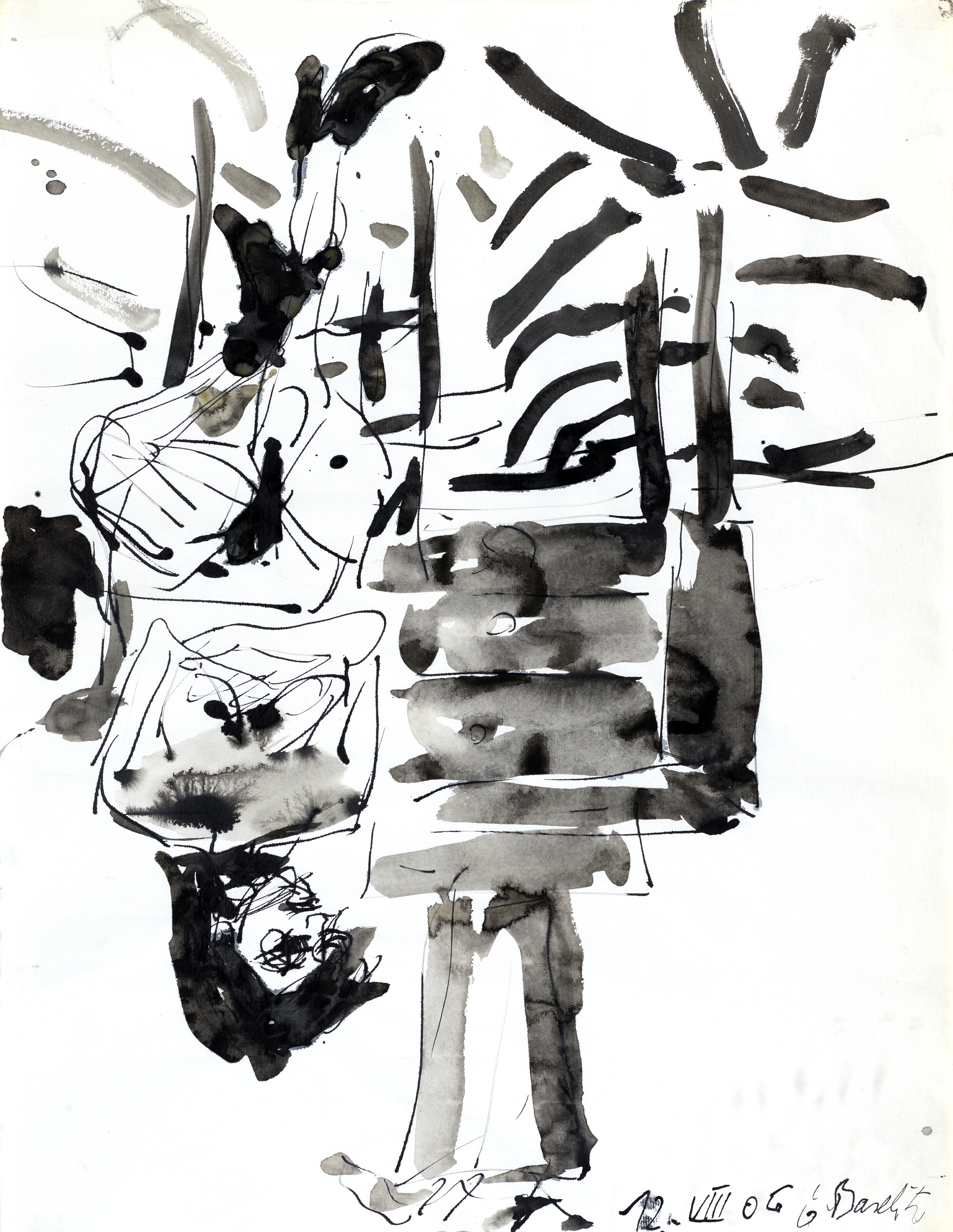 Georg Baselitz — Без названия (Ню - Эльке)
