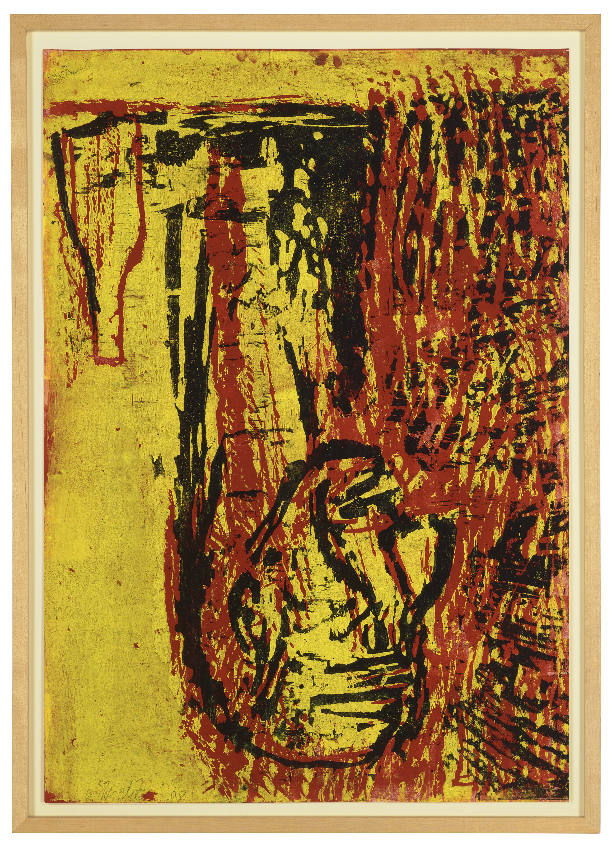 Georg Baselitz — Копф и фляга (головка и бутылка), изображение 2