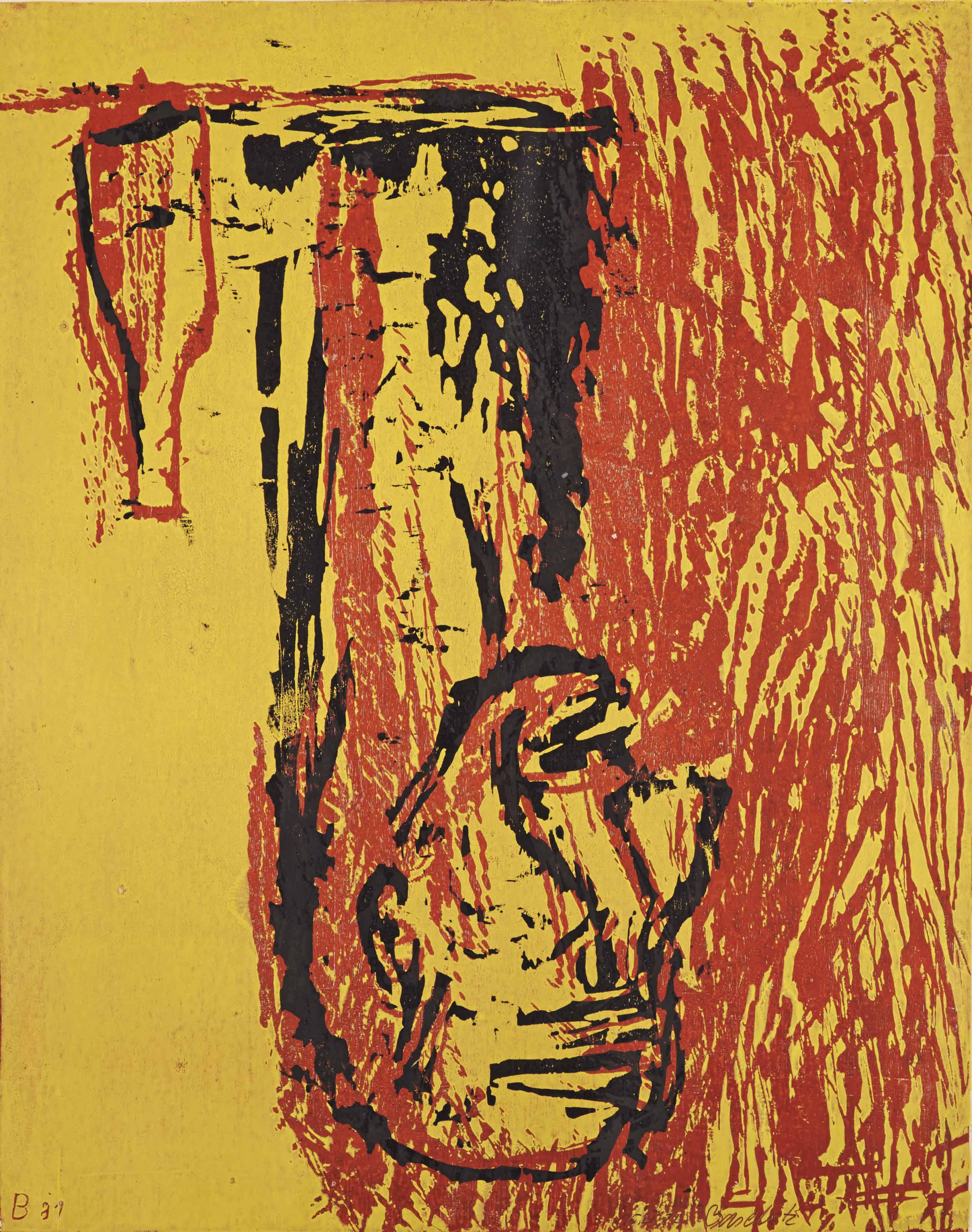 Georg Baselitz — Копф и фляга (Ян 401)