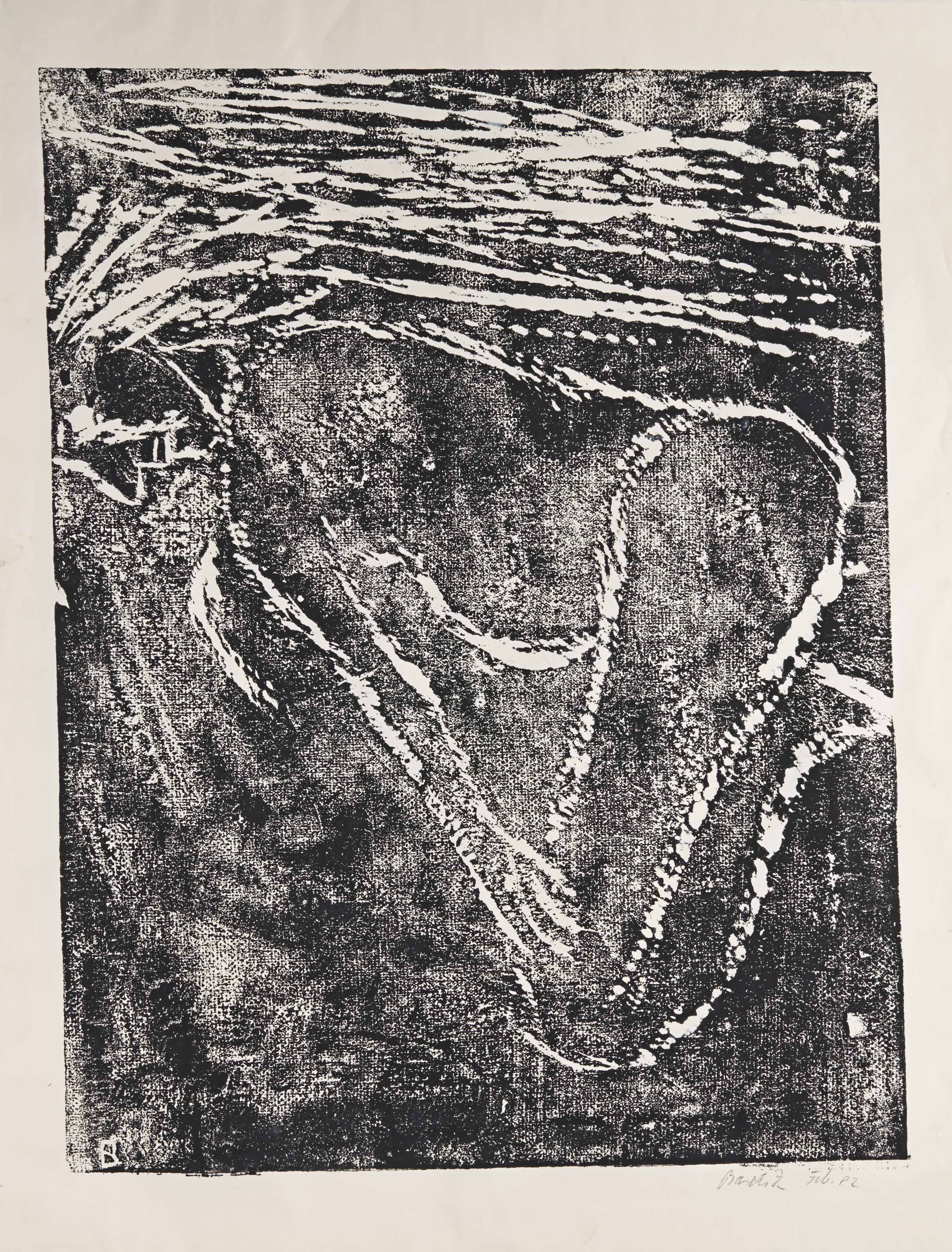 Georg Baselitz — Фрау ам Странд , Плановый выпуск новой коллекции (Jahn 387)