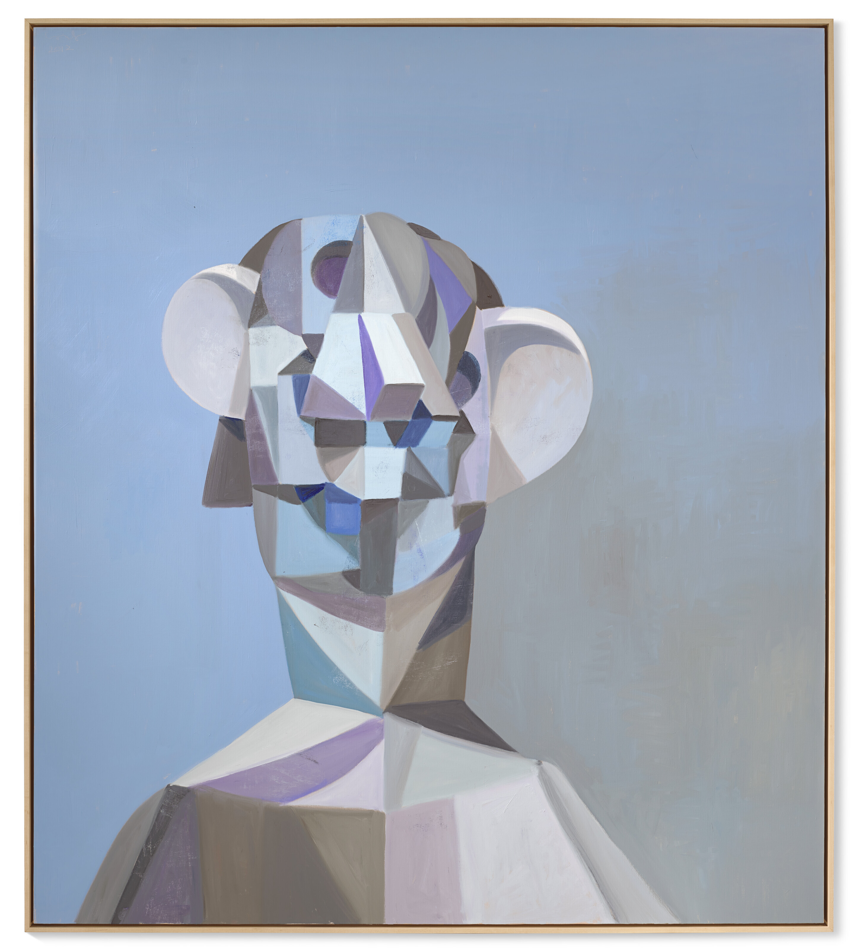 George Condo — Портретная композиция в голубых и серых тонах, изображение 2