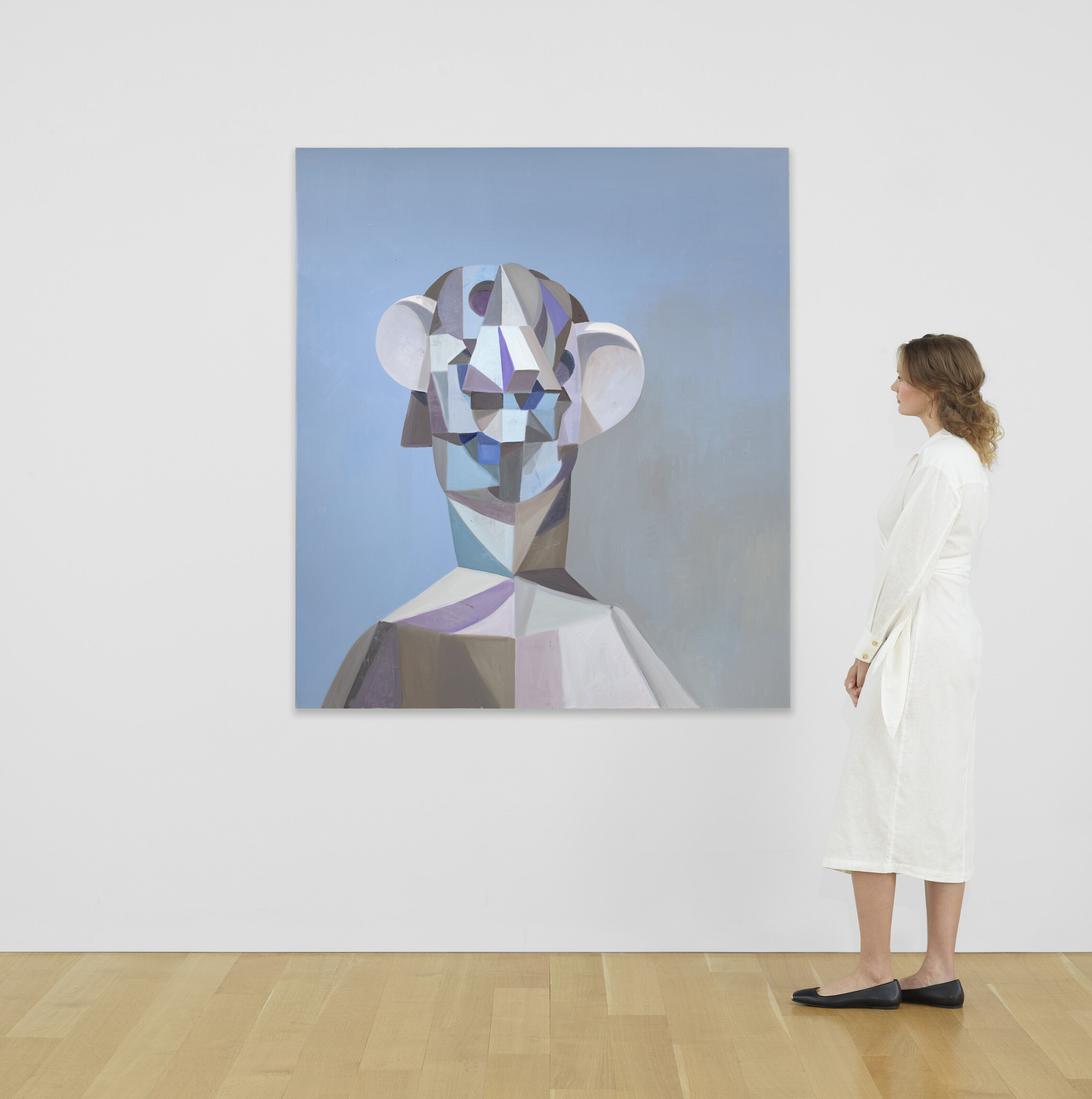 George Condo — Портретная композиция в голубых и серых тонах, изображение 4