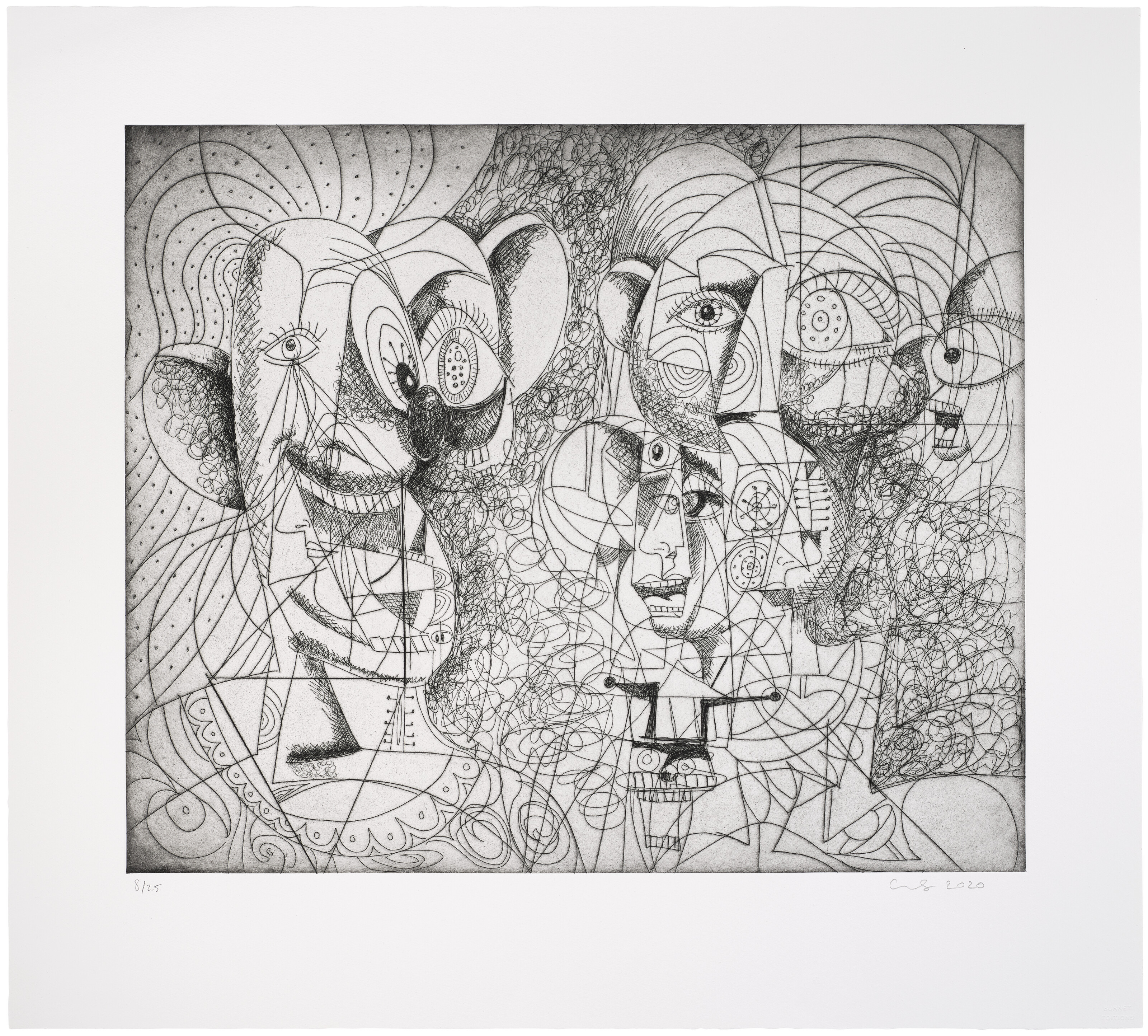 George Condo — Смеющаяся клоунская композиция