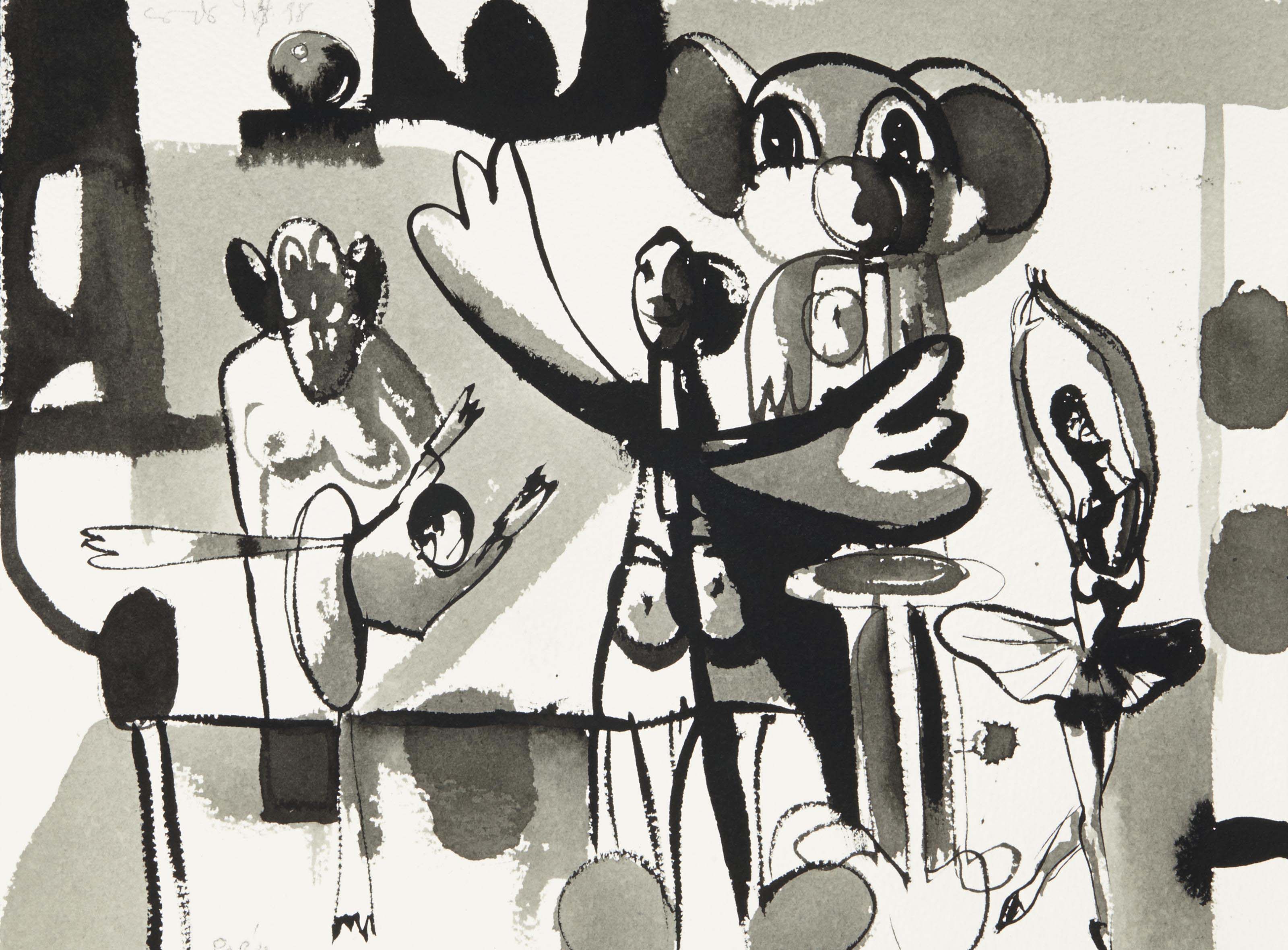 George Condo — Ансамбль произведений из папье-маше