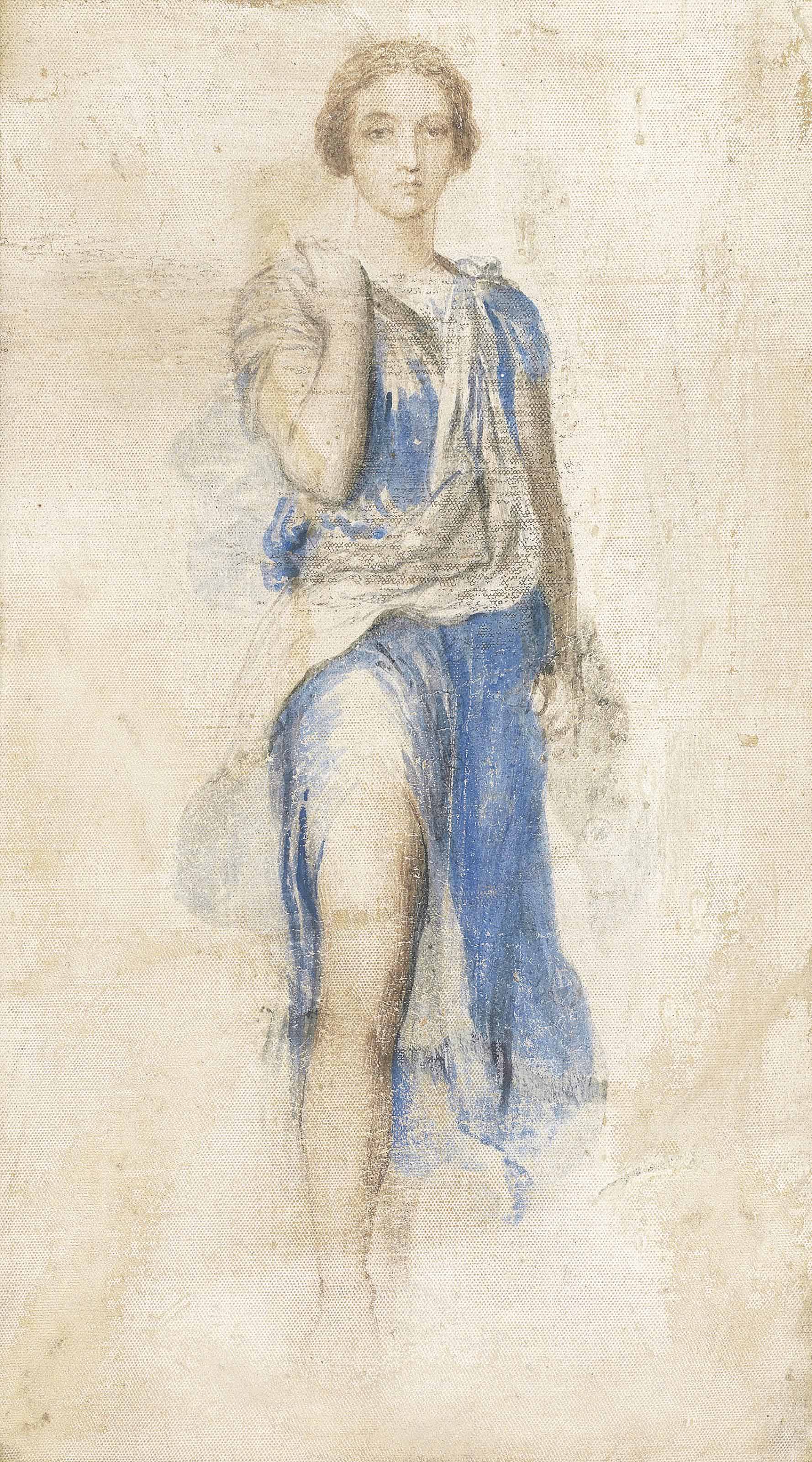 George Frederic Watts — Этюд к фигуре Дианы на фреске "Аполлон и Диана"