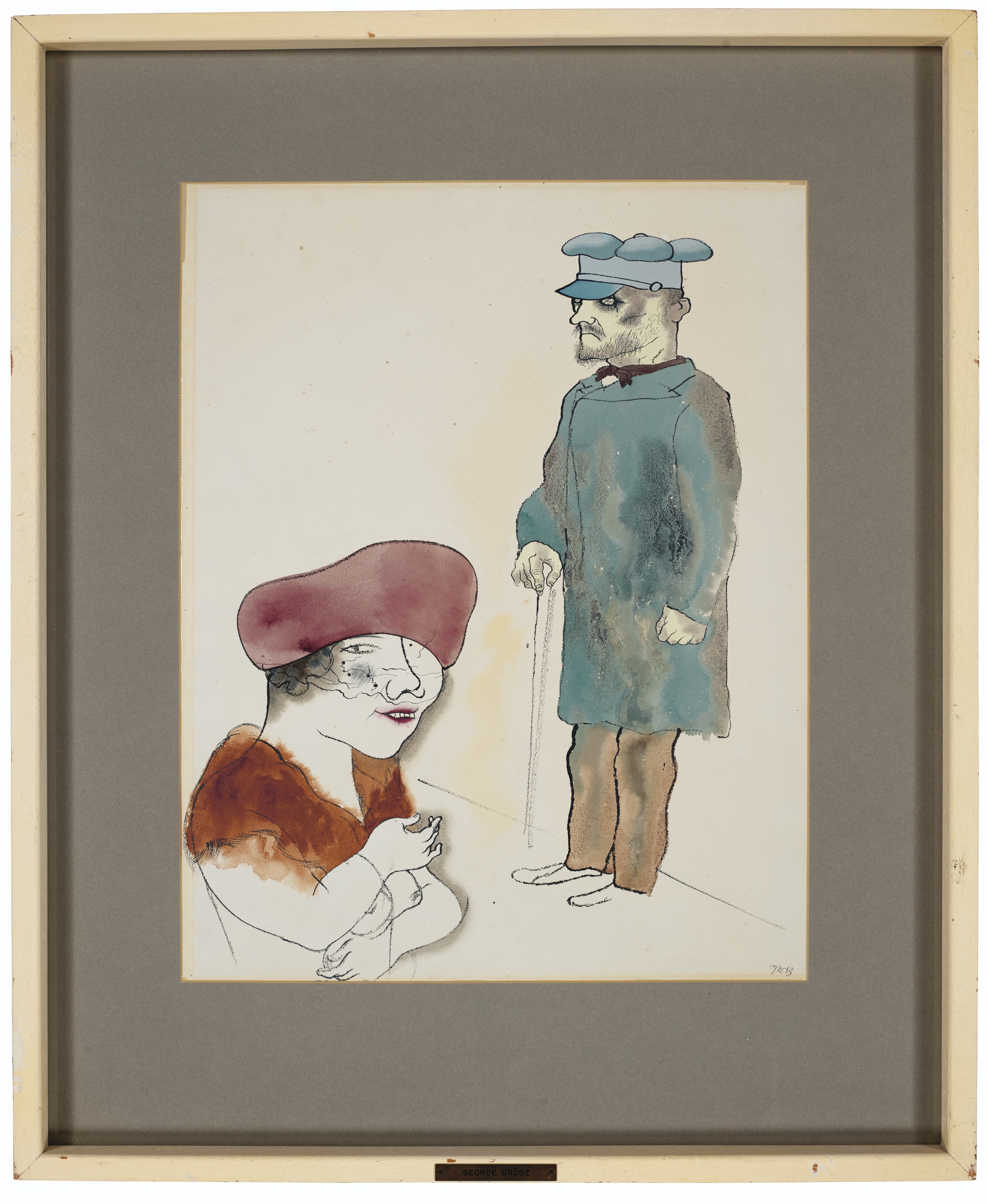 George Grosz — День рождения (нарисован) ( спереди ); День рождения (выпит) ( сзади ), изображение 2