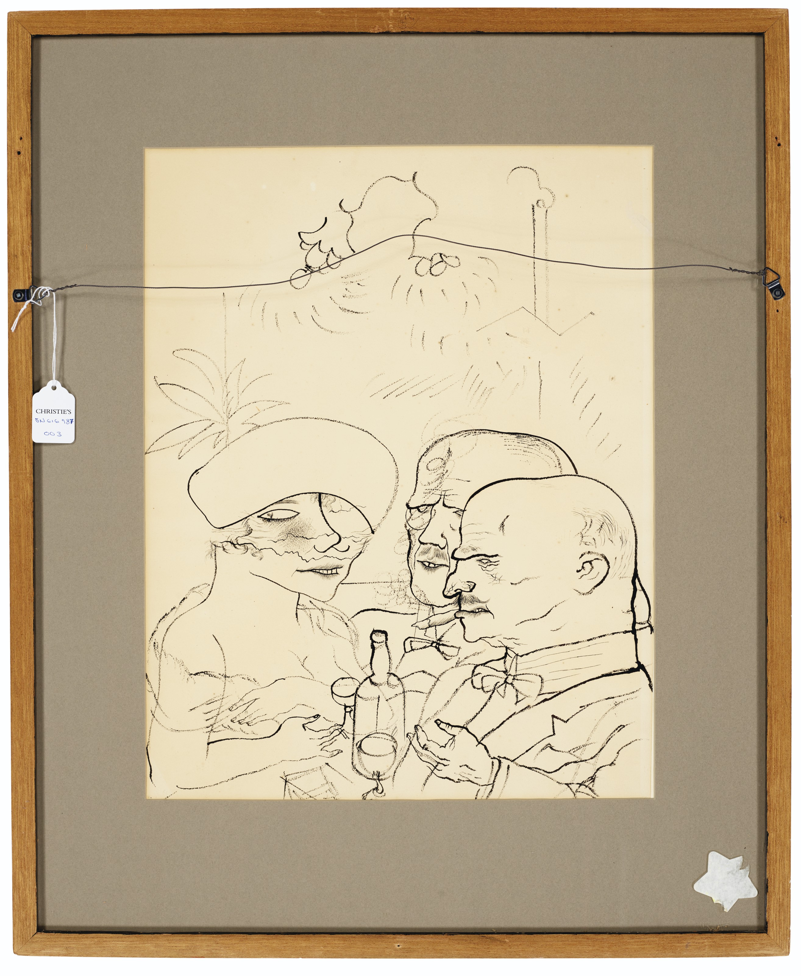 George Grosz — День рождения (нарисован) ( спереди ); День рождения (выпит) ( сзади ), изображение 3